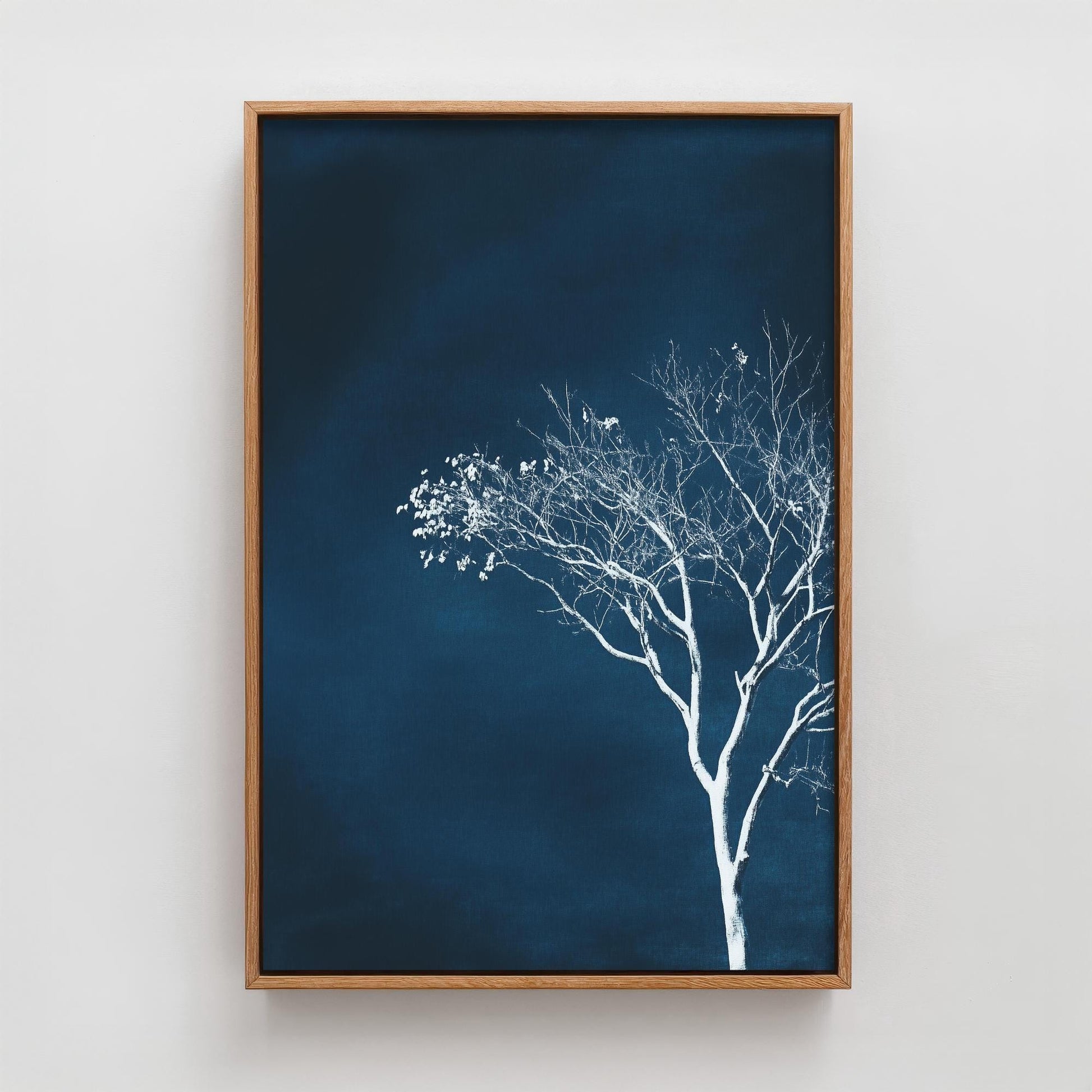 The Blue Crescent Moon Art Print | Crescent Moon Wall Poster | Dark Celestial Decor | Lunar Painting 3/3