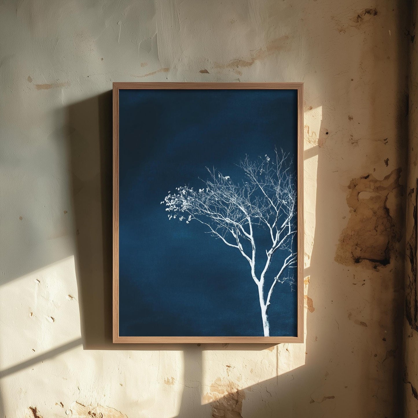 The Blue Crescent Moon Art Print | Crescent Moon Wall Poster | Dark Celestial Decor | Lunar Painting 3/3