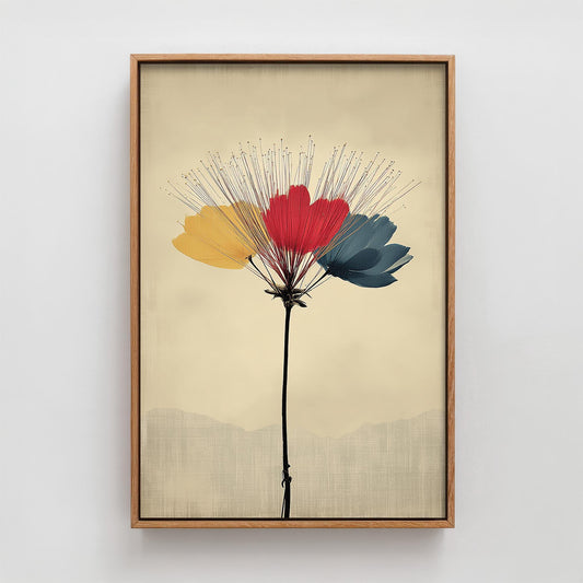 Vintage Rainbow Orchid Art Print V2 | Branching Orchid Stems Poster | Japanese Japandi Botanical Painting Zen Decor 3/3