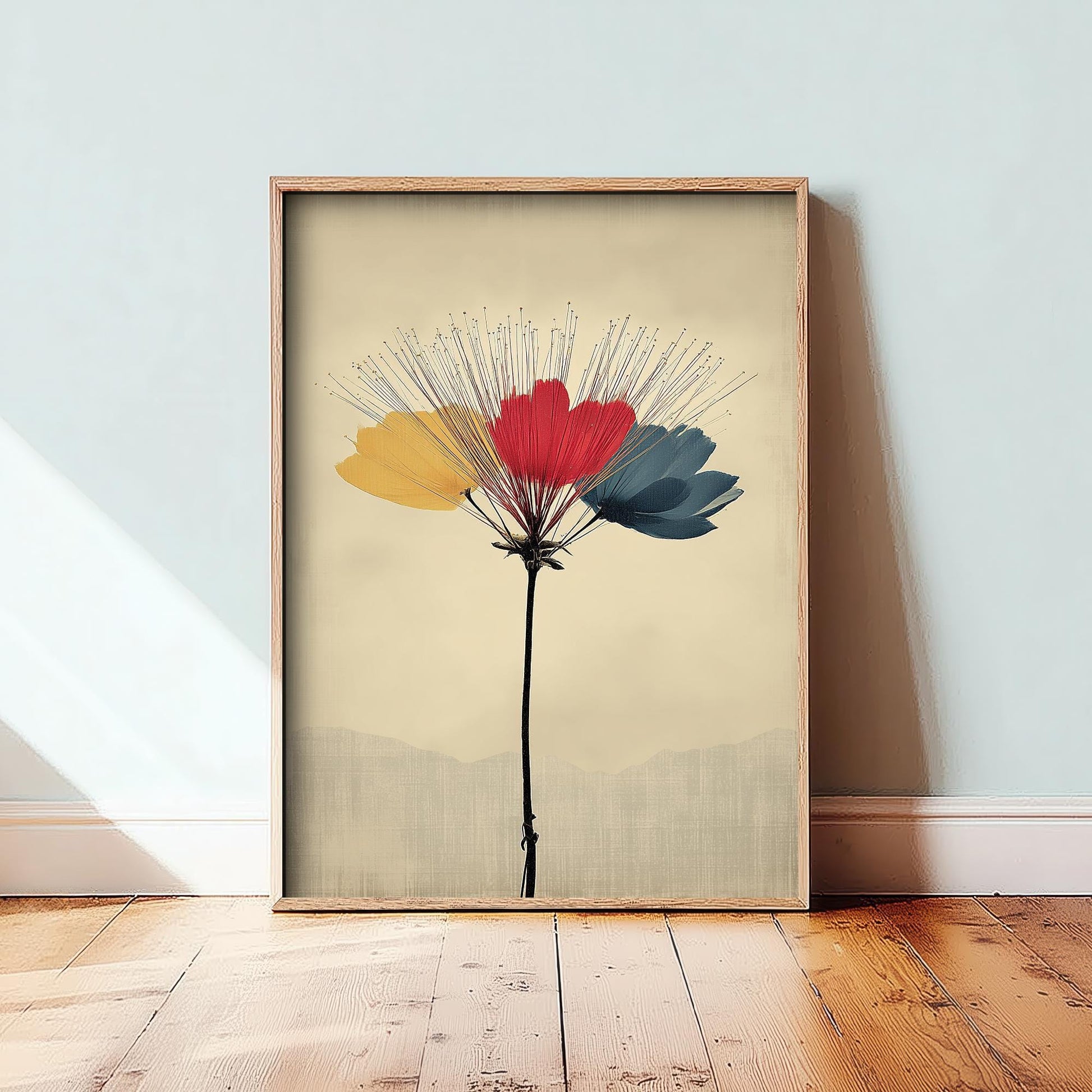 Vintage Rainbow Orchid Art Print V2 | Branching Orchid Stems Poster | Japanese Japandi Botanical Painting Zen Decor 3/3