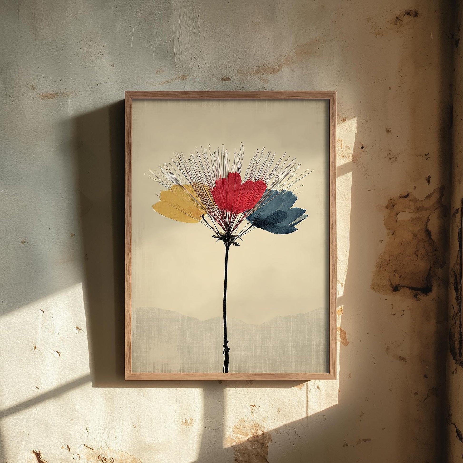 Vintage Rainbow Orchid Art Print V2 | Branching Orchid Stems Poster | Japanese Japandi Botanical Painting Zen Decor 3/3