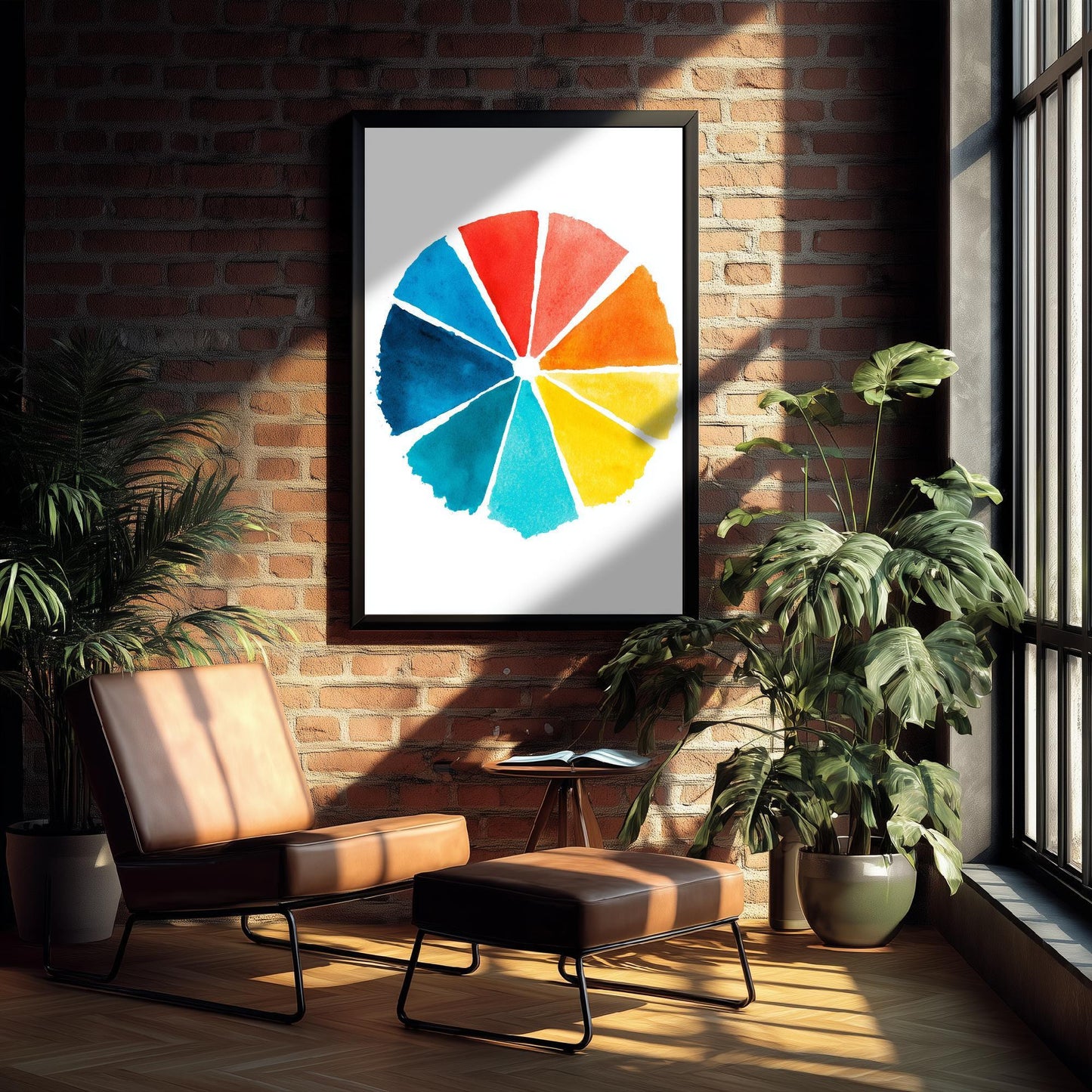 Pigments on Paper Art Print | Watercolour Colour Wheel Poster | Artist Studio Wall Art | Painting Theory Decor 1/3