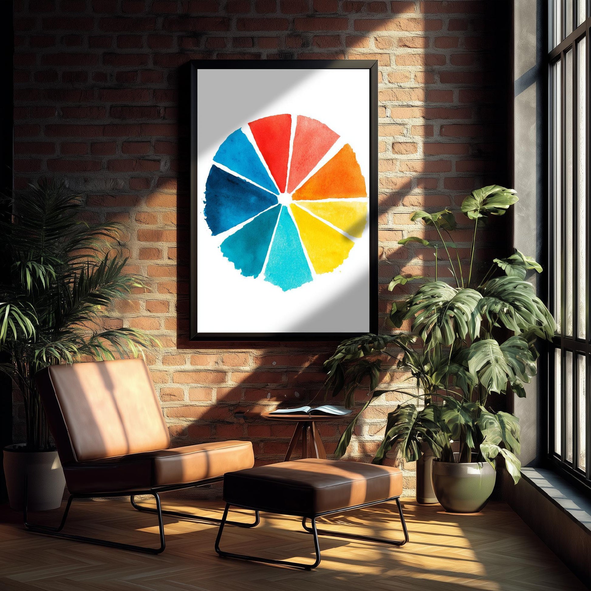 Pigments on Paper Art Print | Watercolour Colour Wheel Poster | Artist Studio Wall Art | Painting Theory Decor 1/3