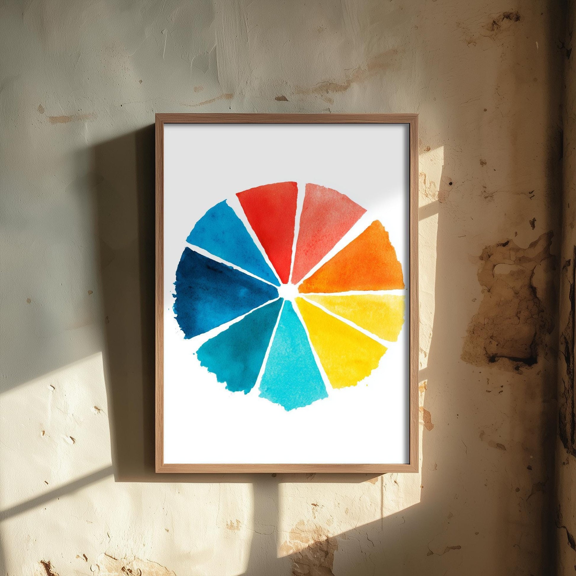 Pigments on Paper Art Print | Watercolour Colour Wheel Poster | Artist Studio Wall Art | Painting Theory Decor 1/3