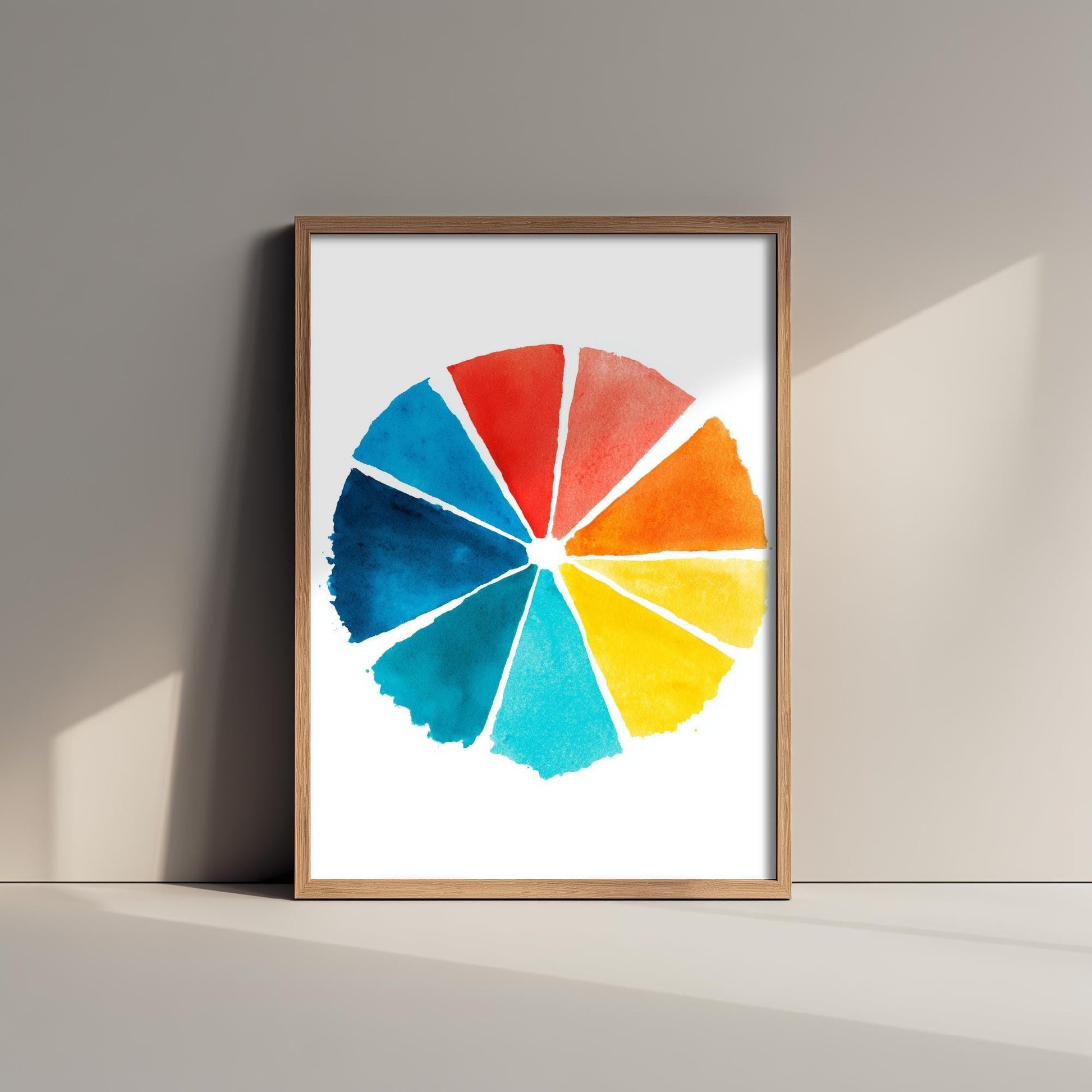 Pigments on Paper Art Print | Watercolour Colour Wheel Poster | Artist Studio Wall Art | Painting Theory Decor 1/3