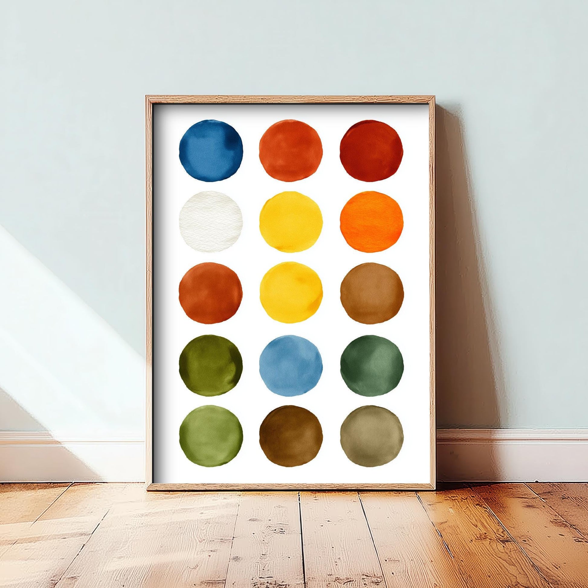 Pigments on Paper Art Print | Watercolour Paint Swatch Poster | Artist Studio Wall Art | Colour Palette Decor 2/3