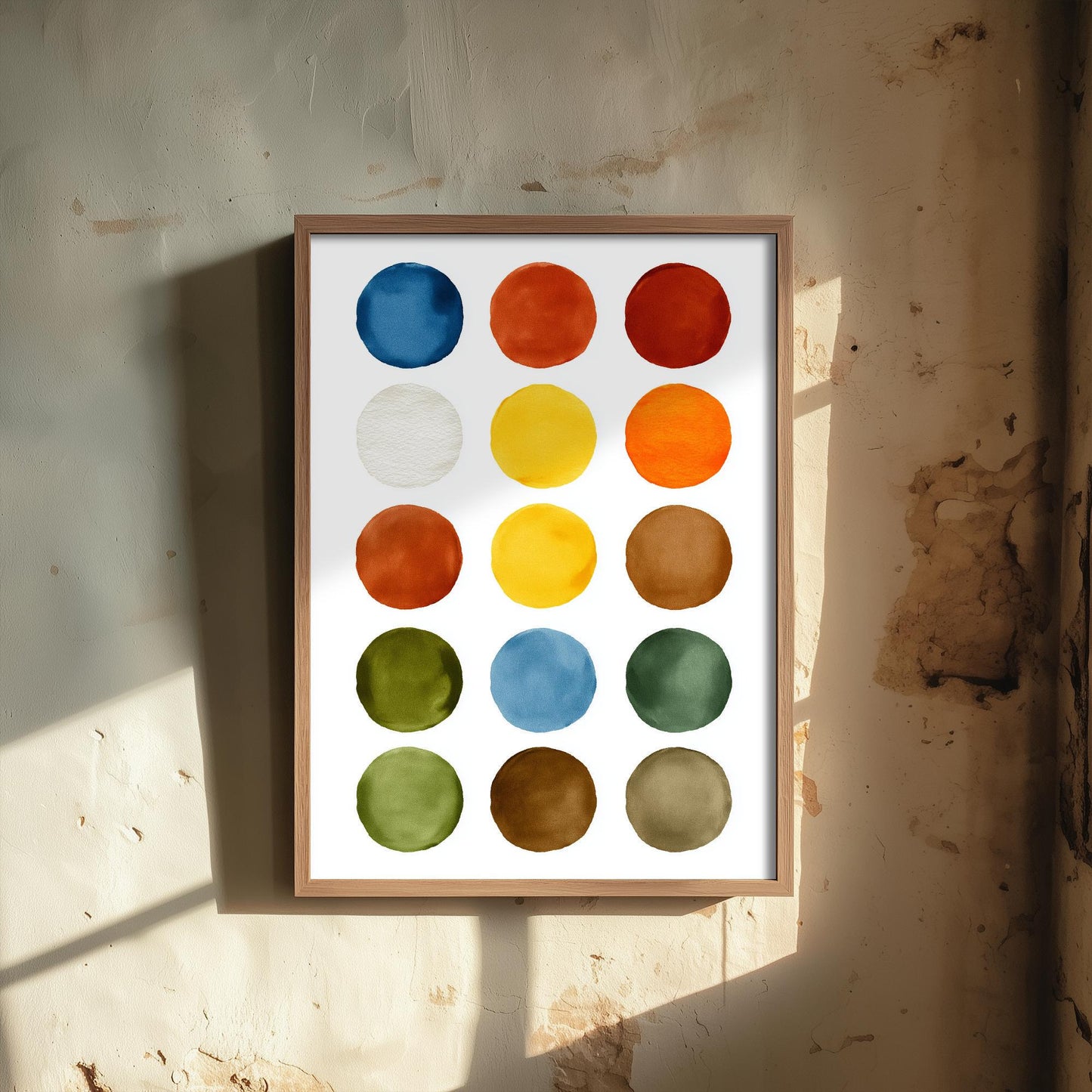 Pigments on Paper Art Print | Watercolour Paint Swatch Poster | Artist Studio Wall Art | Colour Palette Decor 2/3