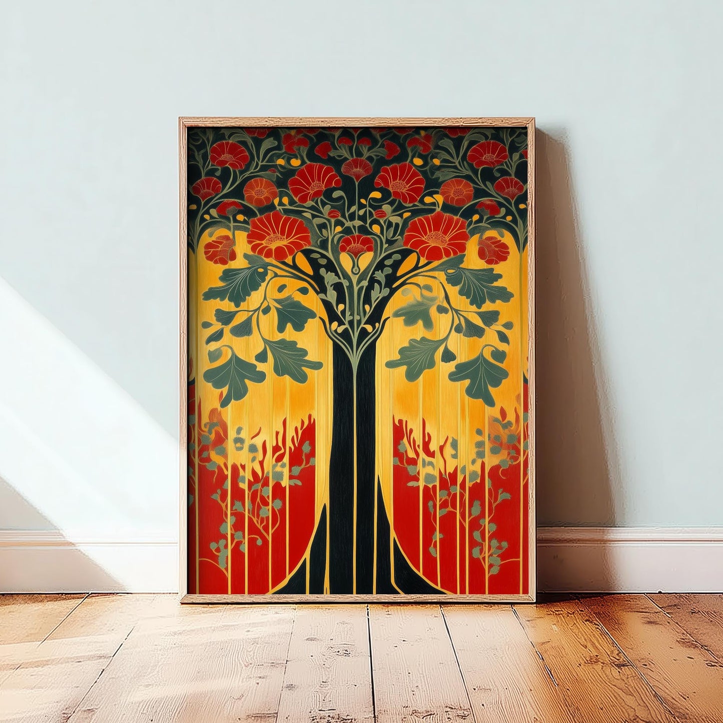 Scottish Book of the Woodlands - Orange Forest Art Print - Photo Poster Wall Gift Giclée Nature, Plant Décor Trees 2/3