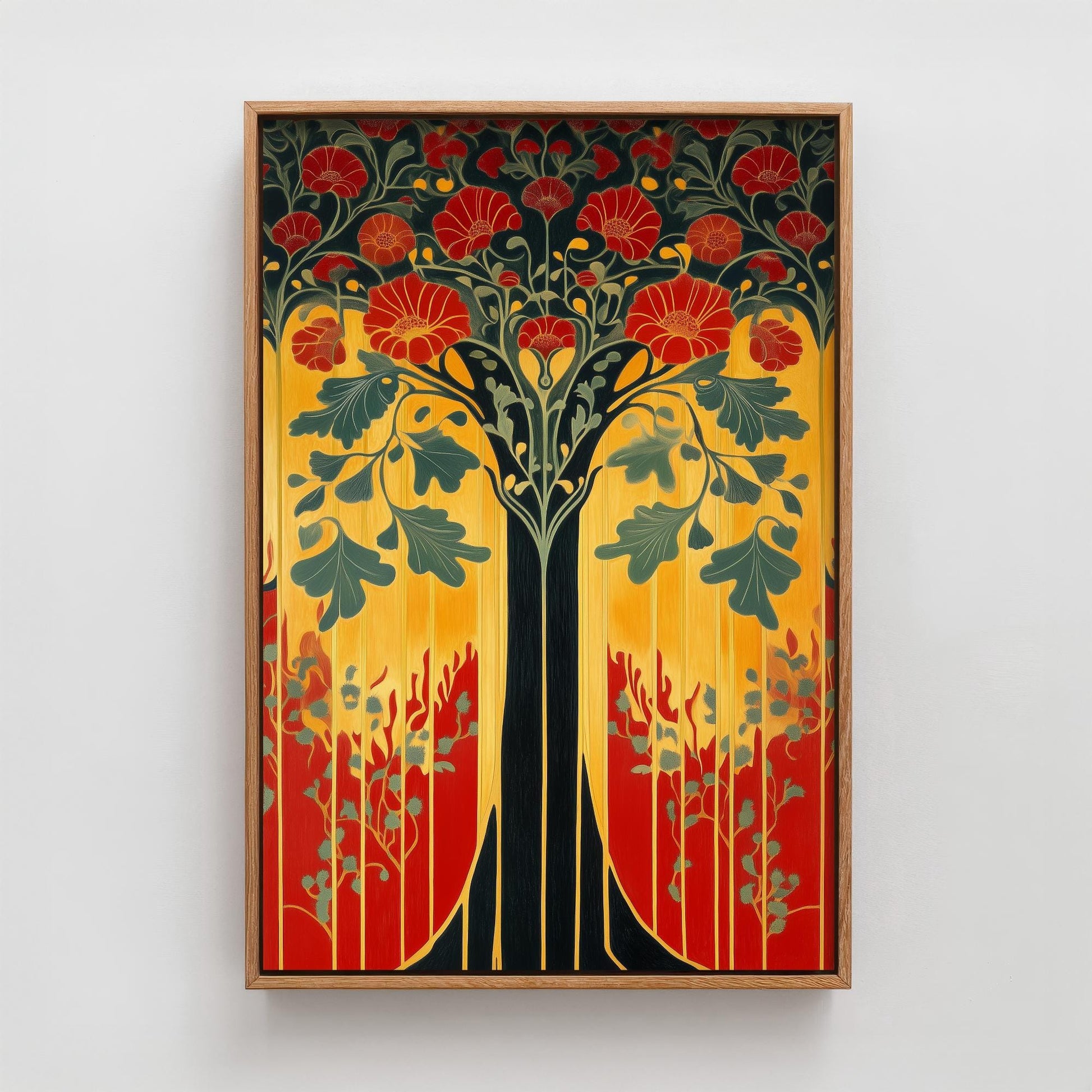 Scottish Book of the Woodlands - Orange Forest Art Print - Photo Poster Wall Gift Giclée Nature, Plant Décor Trees 2/3