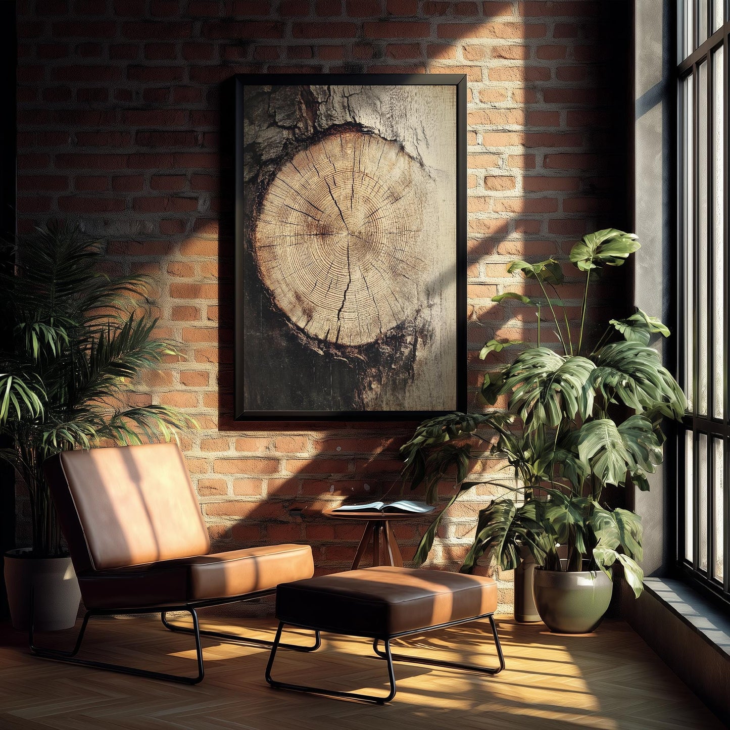 Tree Rings Stumps Painting V2 - Natural Pattern Art Print - Photo Poster Wall Gift Giclée Décor, Organic Wood Wooden Aged 1/3