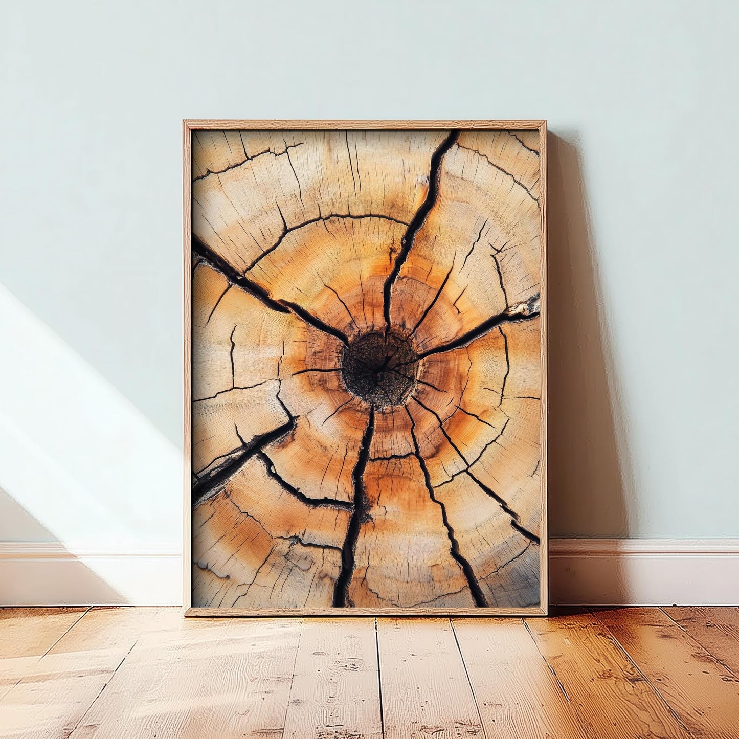 Tree Rings Stumps Painting V5 - Natural Pattern Art Print - Photo Poster Wall Gift Giclée Décor, Organic Wood Wooden Aged 1/3