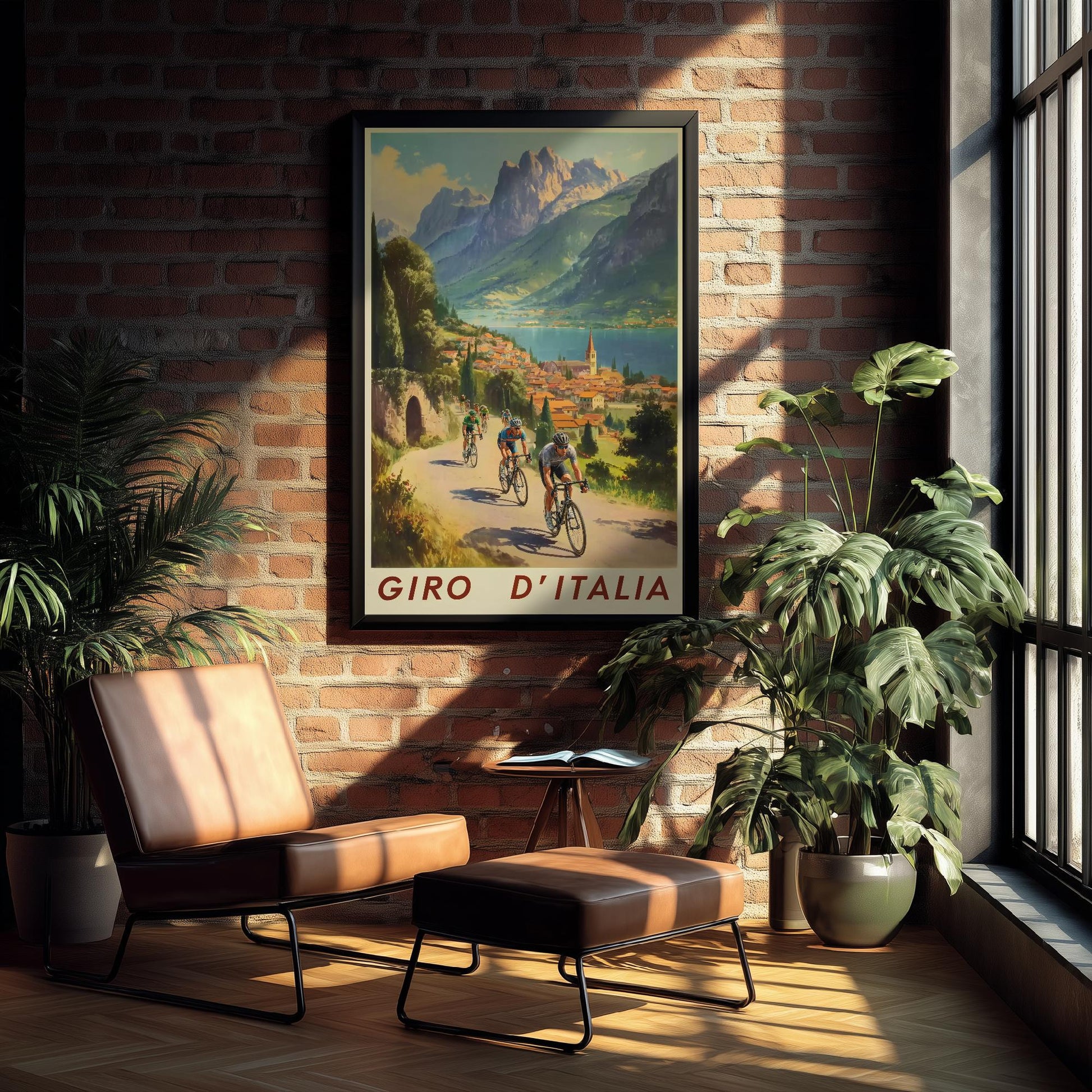 Giro D'Italia Vintage Cycling Poster - Art Print - Bicycle Painting Gift Grand Tour Road