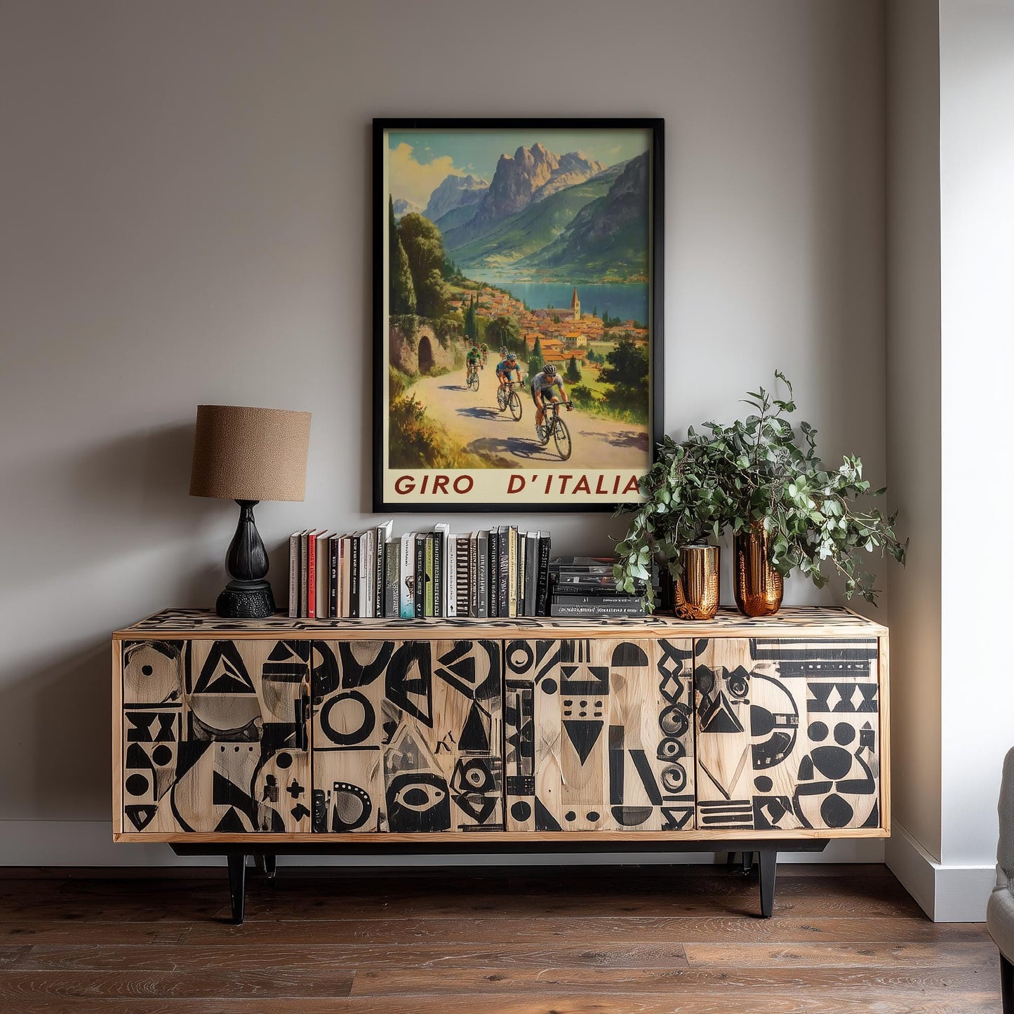 Giro D'Italia Vintage Cycling Poster - Art Print - Bicycle Painting Gift Grand Tour Road