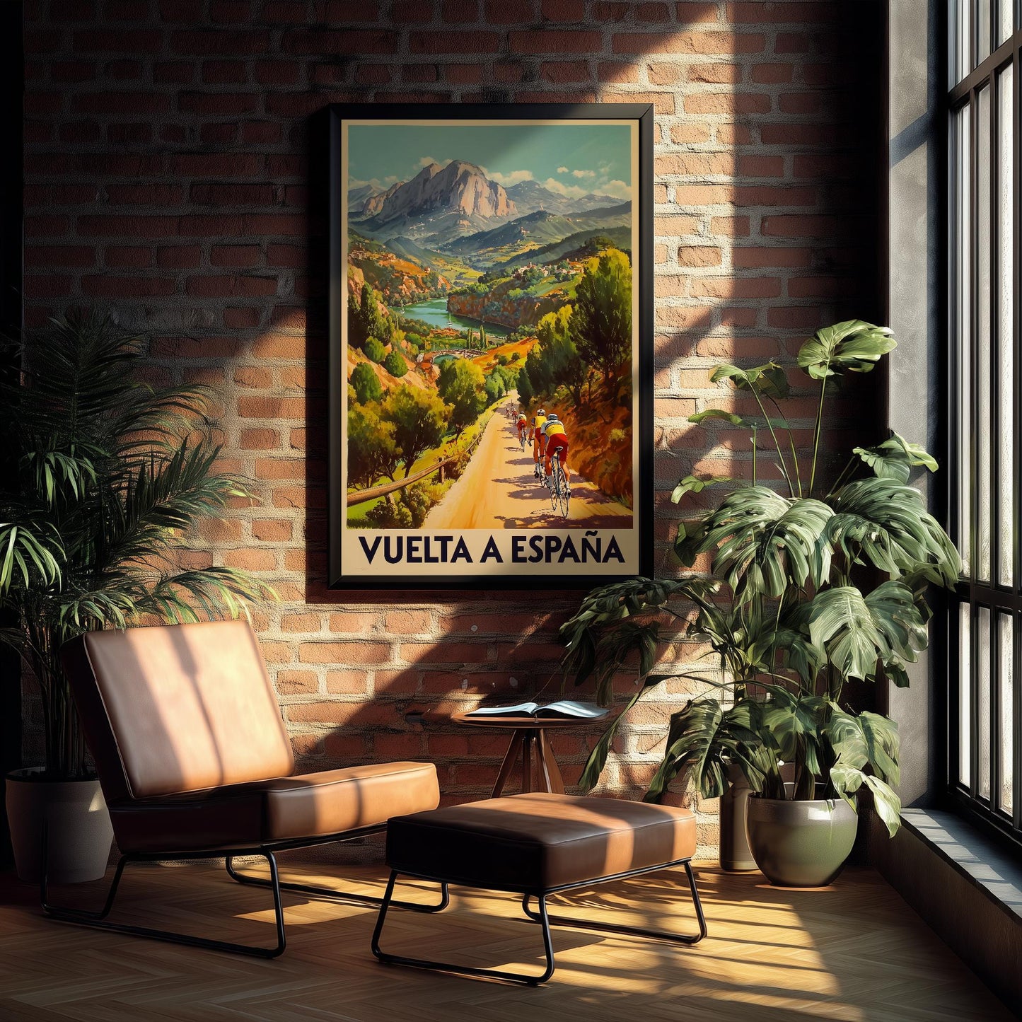Vuelta a Espana Vintage Cycling Poster - Art Print - Bicycle Painting Gift Grand Tour Road
