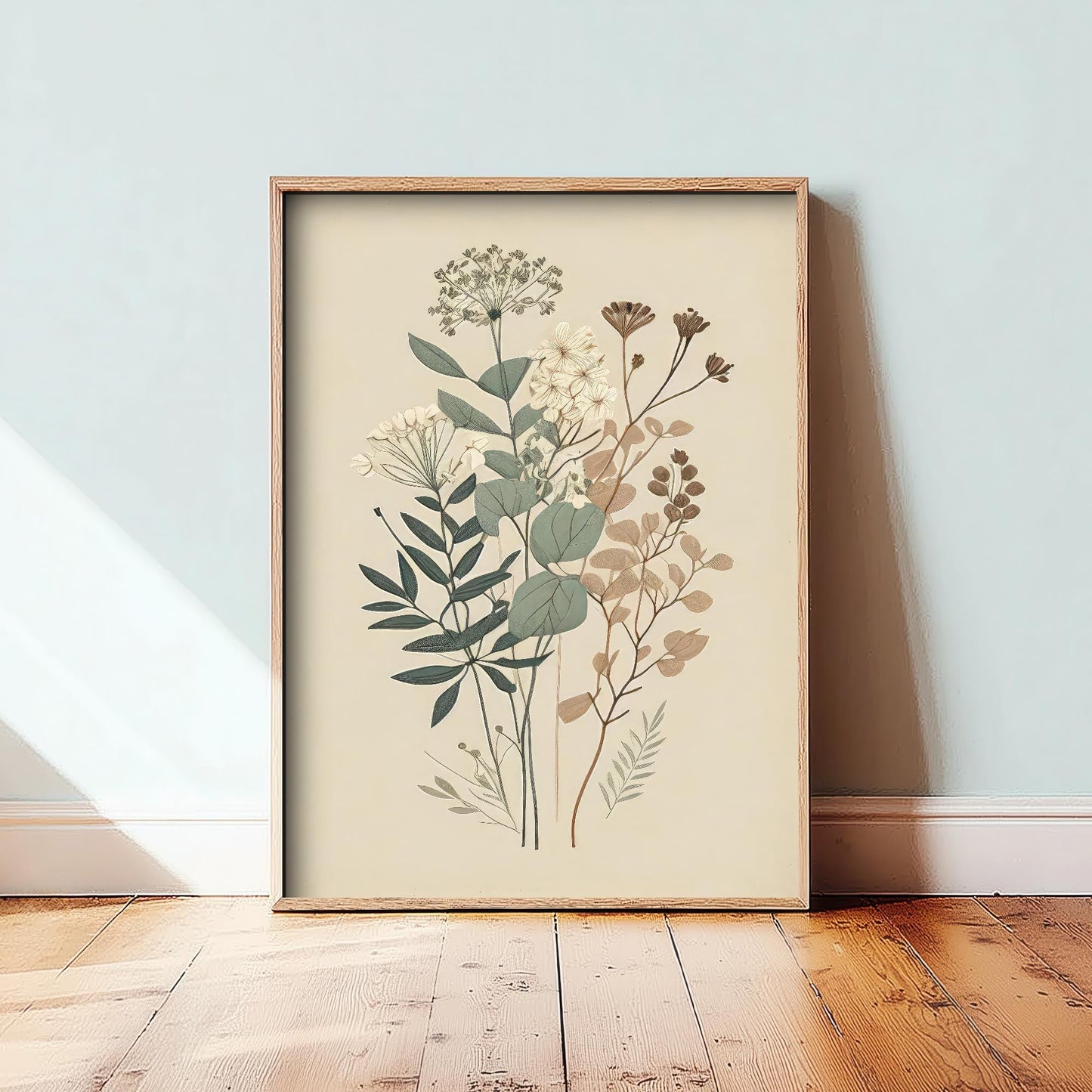 Vintage Flower Print - Floral Plants - Painting Photo Poster Wall Art Gift Museum Giclee Daisies Ferns Botanical 3/3