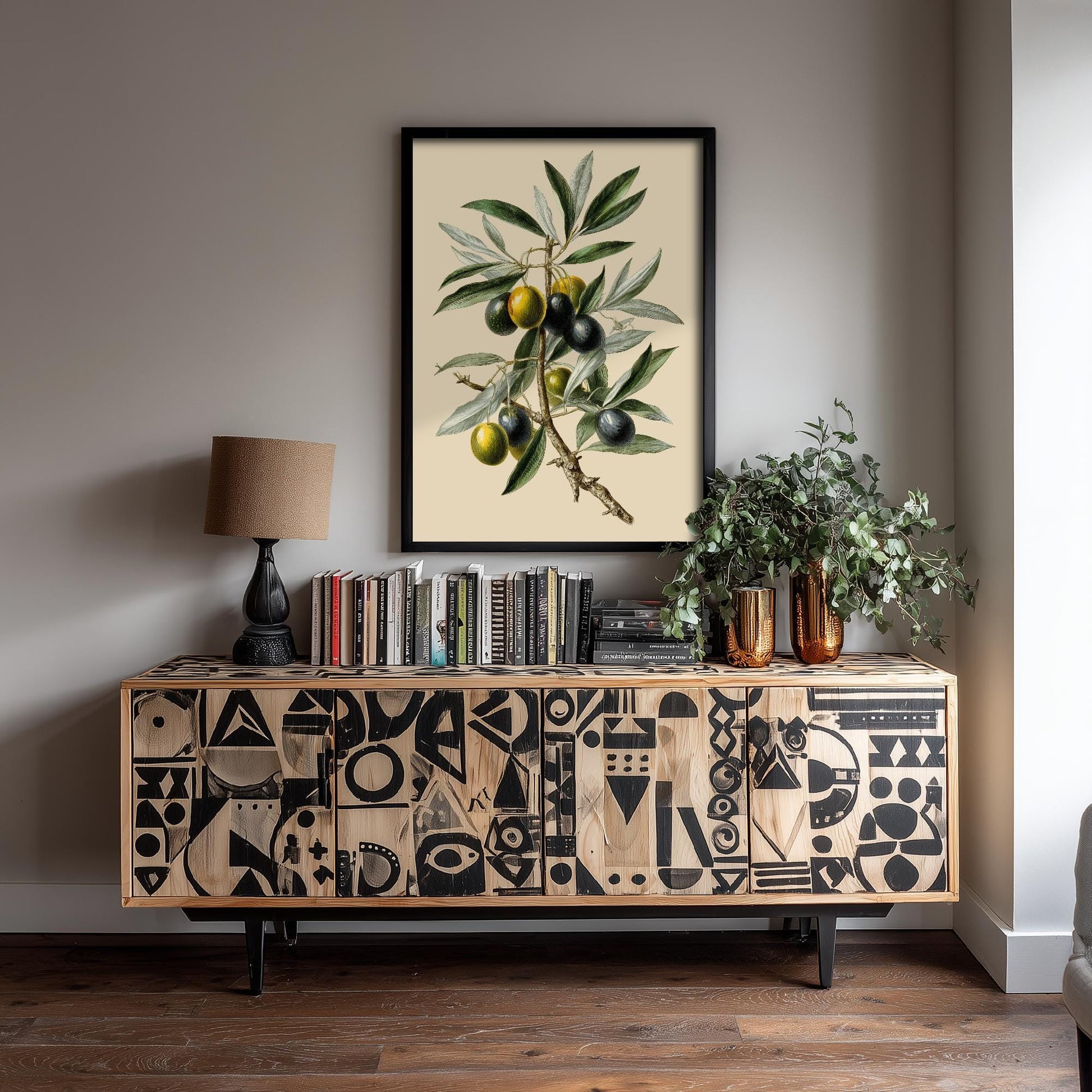 Olives Vintage Botanical Fruit Art Print - Painting - Poster Cooking Kitchen