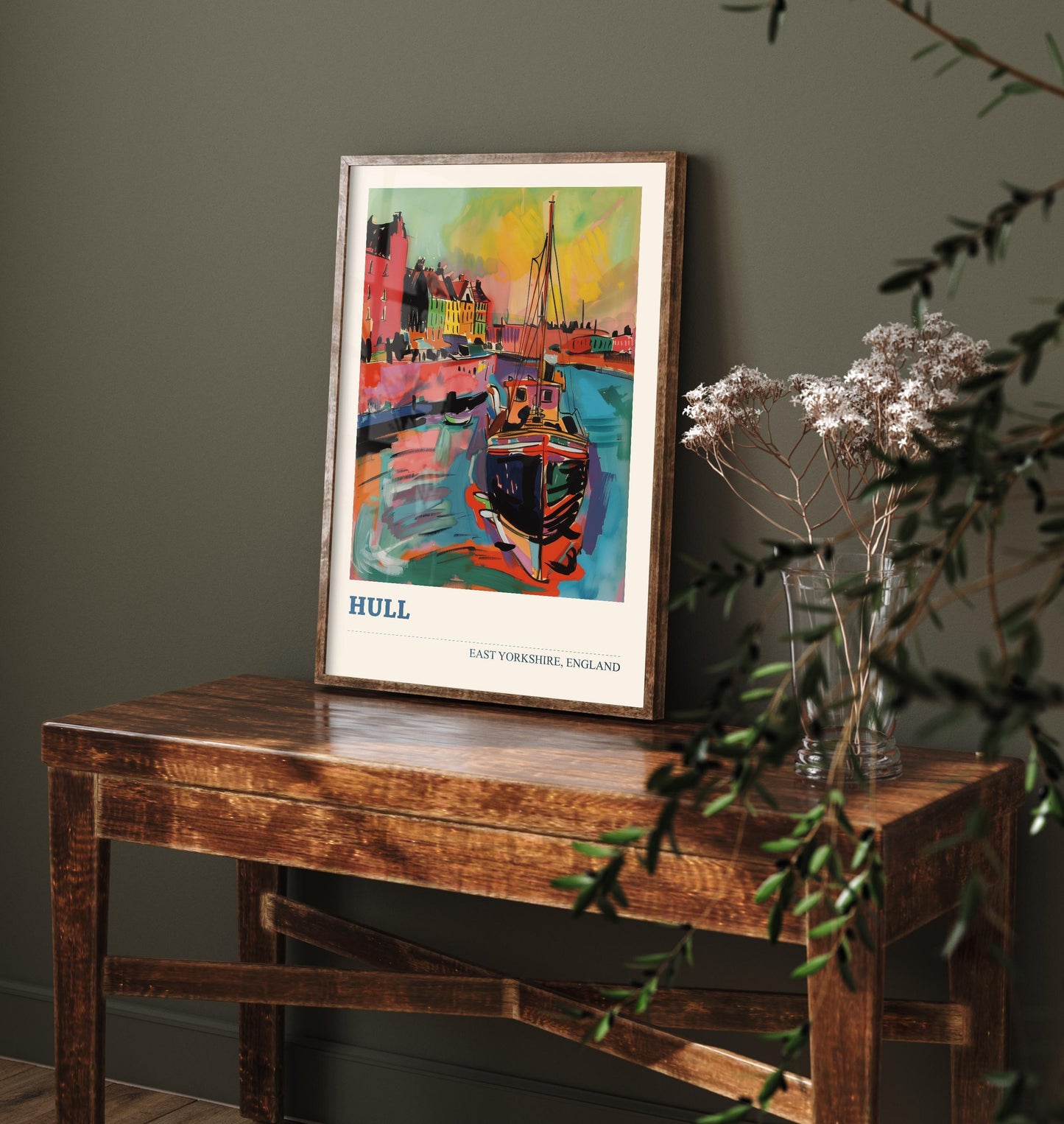 Hull, East Yorkshire Landmark Art Print - Poster Painting Illustration Gift