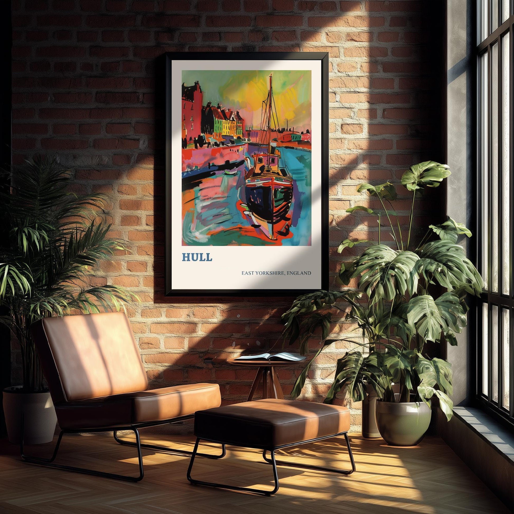 Hull, East Yorkshire Landmark Art Print - Poster Painting Illustration Gift