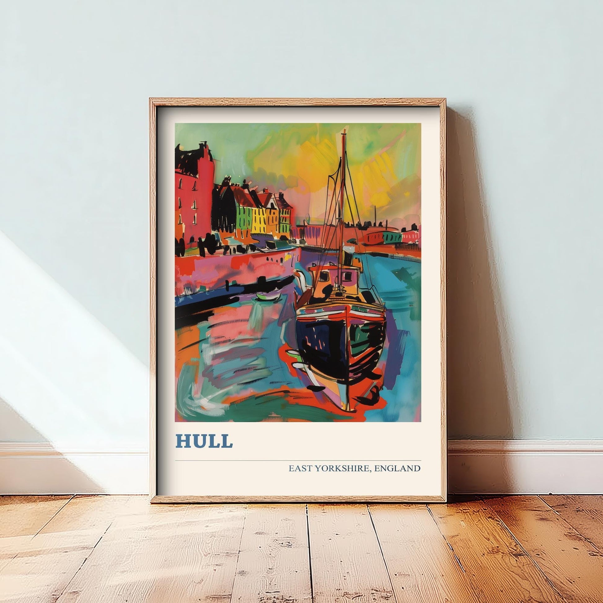 Hull, East Yorkshire Landmark Art Print - Poster Painting Illustration Gift
