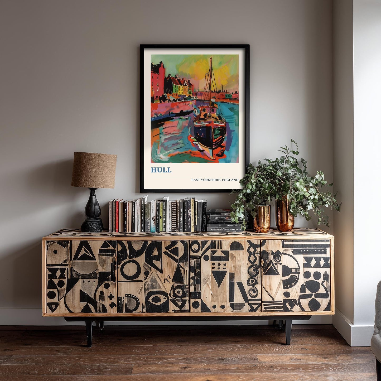 Hull, East Yorkshire Landmark Art Print - Poster Painting Illustration Gift