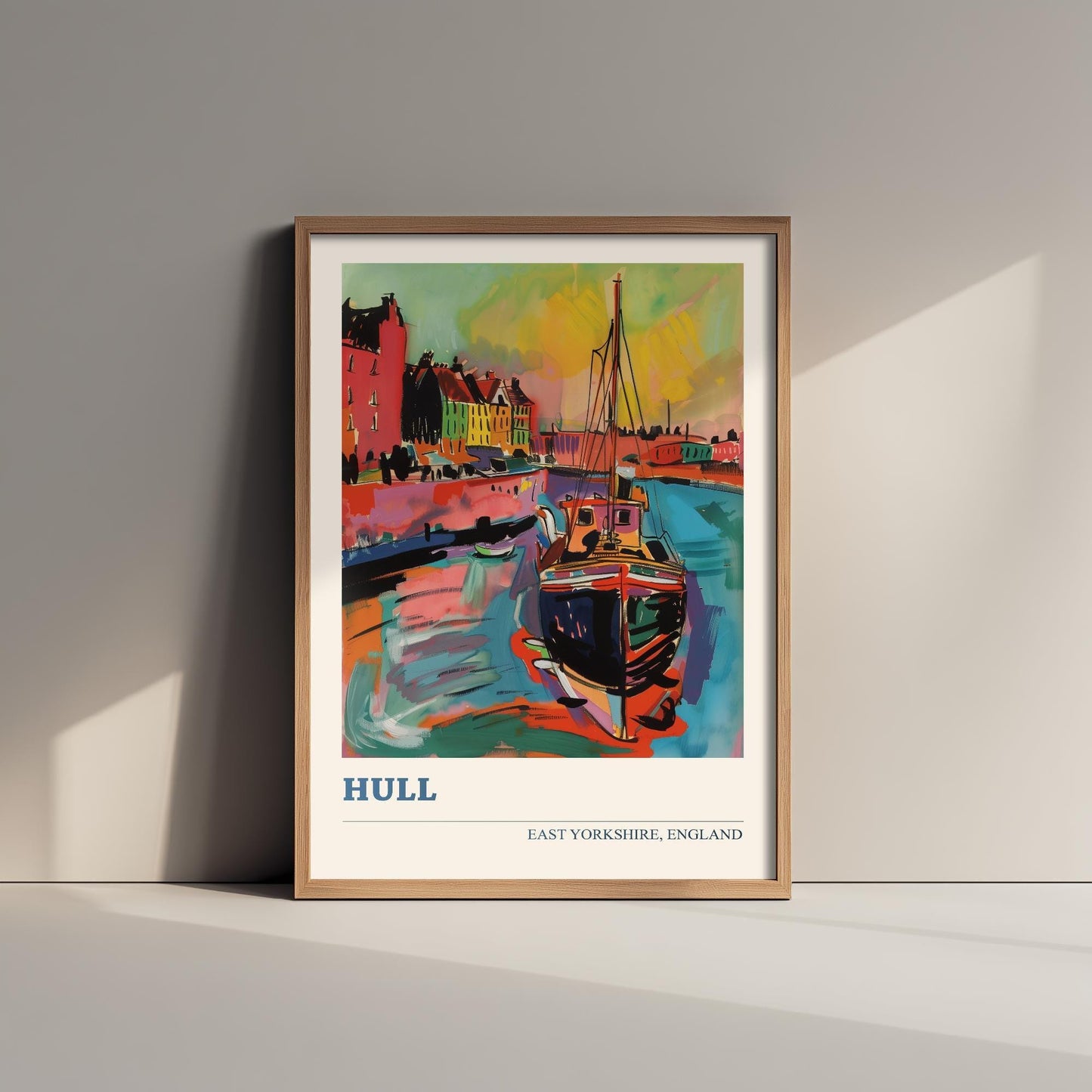 Hull, East Yorkshire Landmark Art Print - Poster Painting Illustration Gift