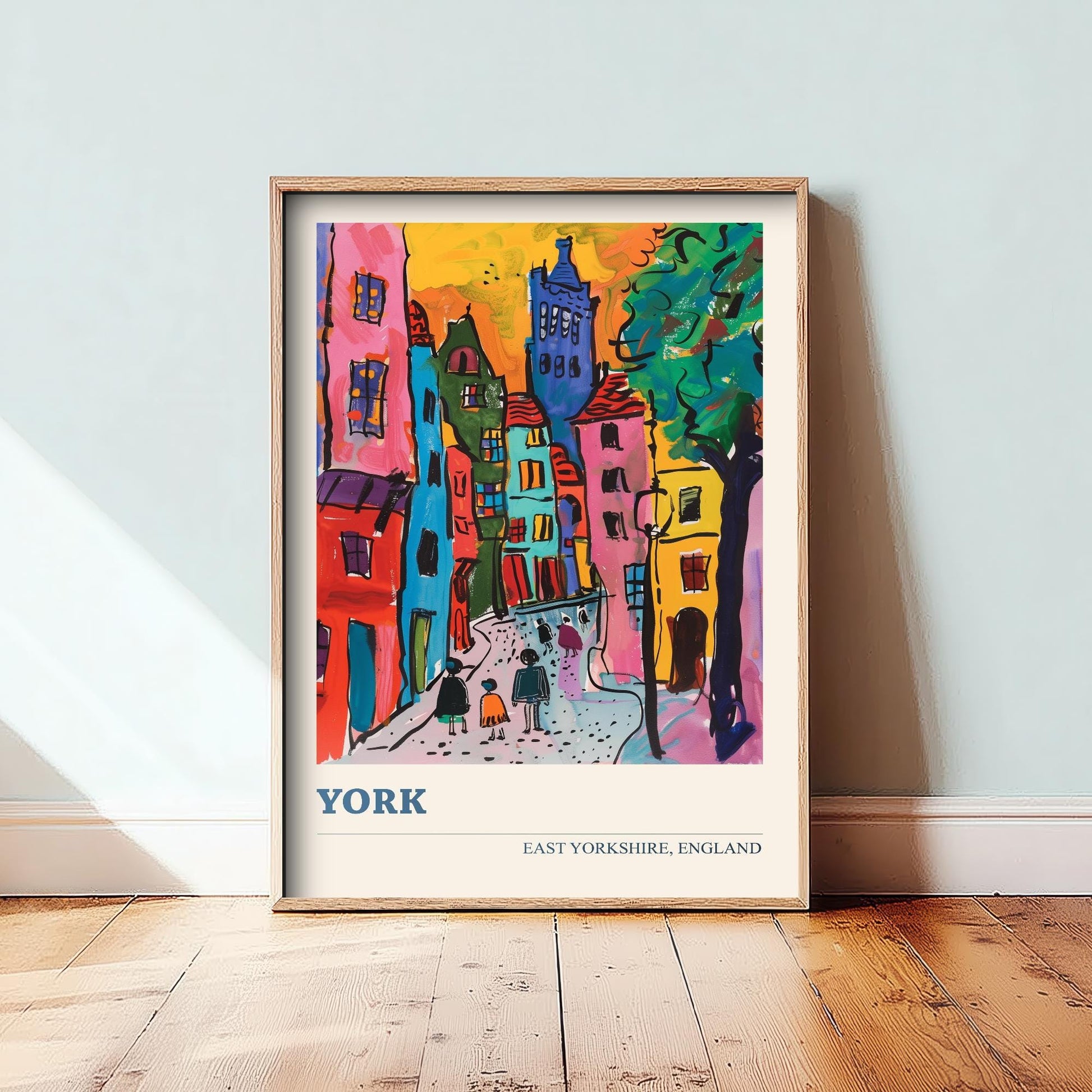 York East, Yorkshire Landmark Art Print - Poster Painting Illustration Gift