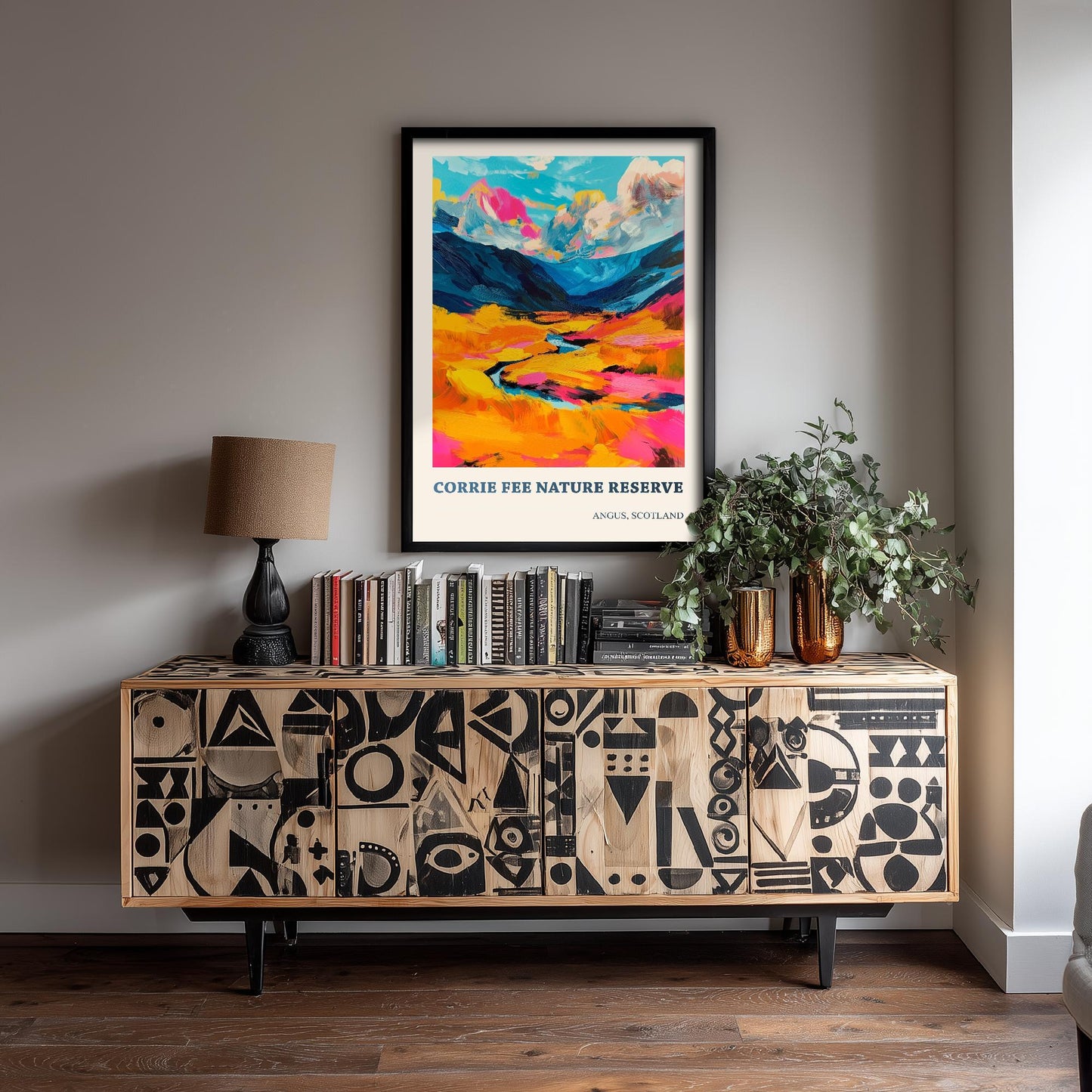 Corrie Fee Nature Reserve Poster - Vibrant Landmark of Angus Art Print - Watercolour Painting Gift