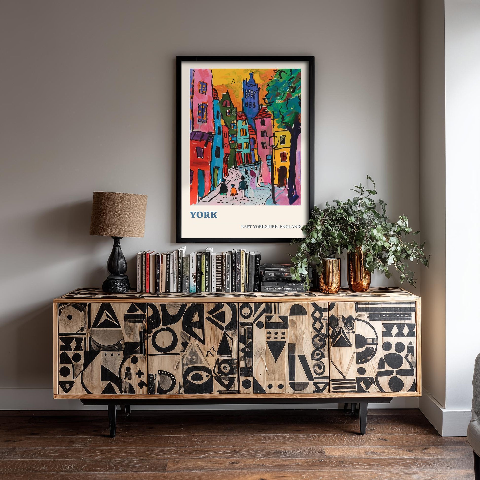 York East, Yorkshire Landmark Art Print - Poster Painting Illustration Gift