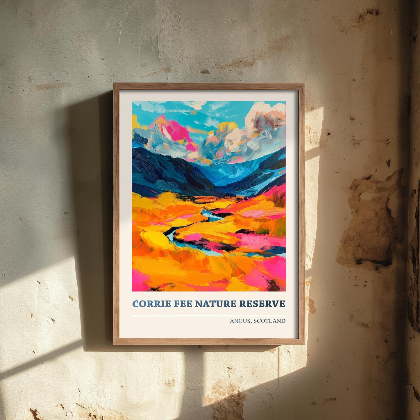 Corrie Fee Nature Reserve Poster - Vibrant Landmark of Angus Art Print - Watercolour Painting Gift