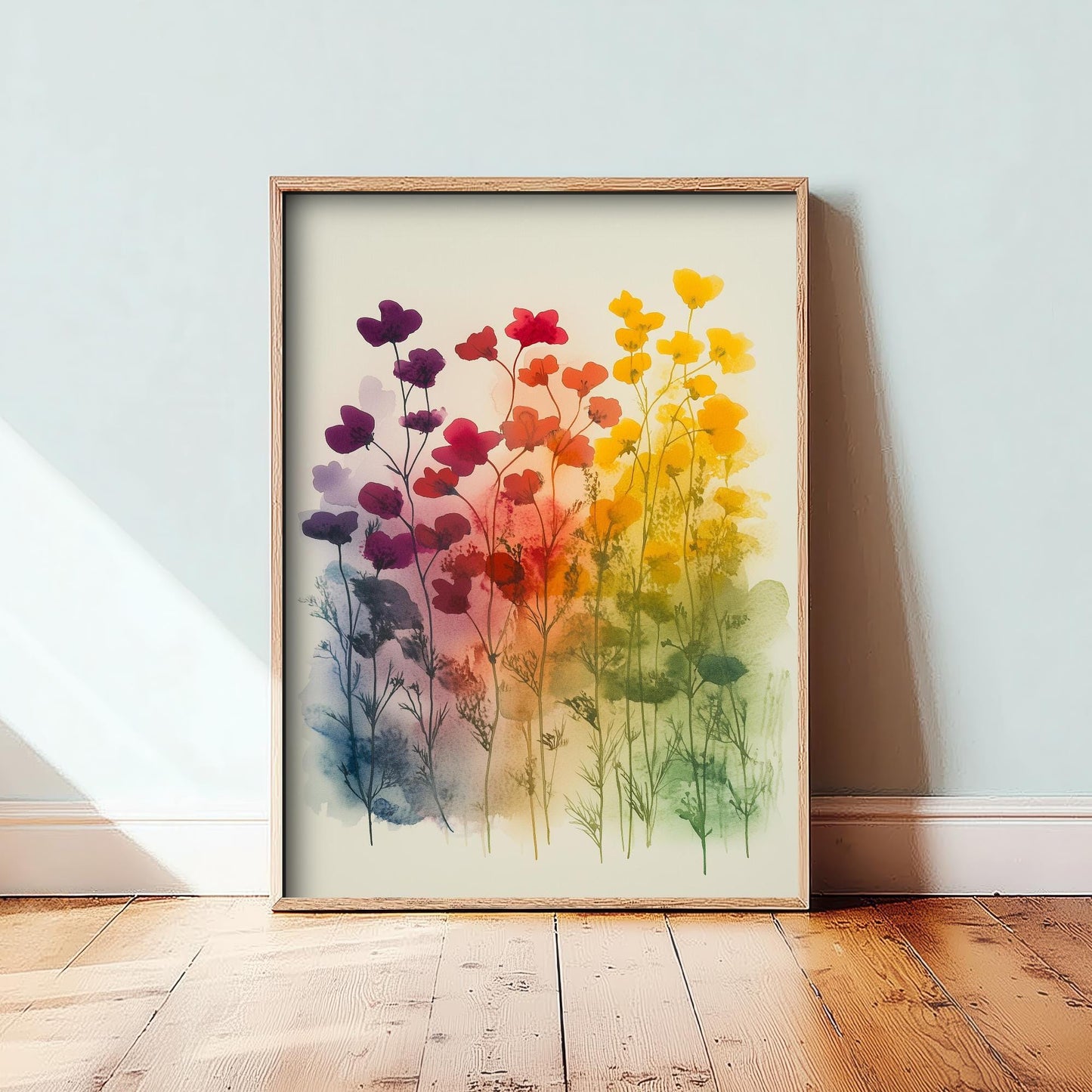 Emotive Watercolour Flower Print V9 - Amsterdam Bloemenmarkt Floral Bouquet Painting - Photo Poster Wall Art Gift Fauna Wildflower 2/3