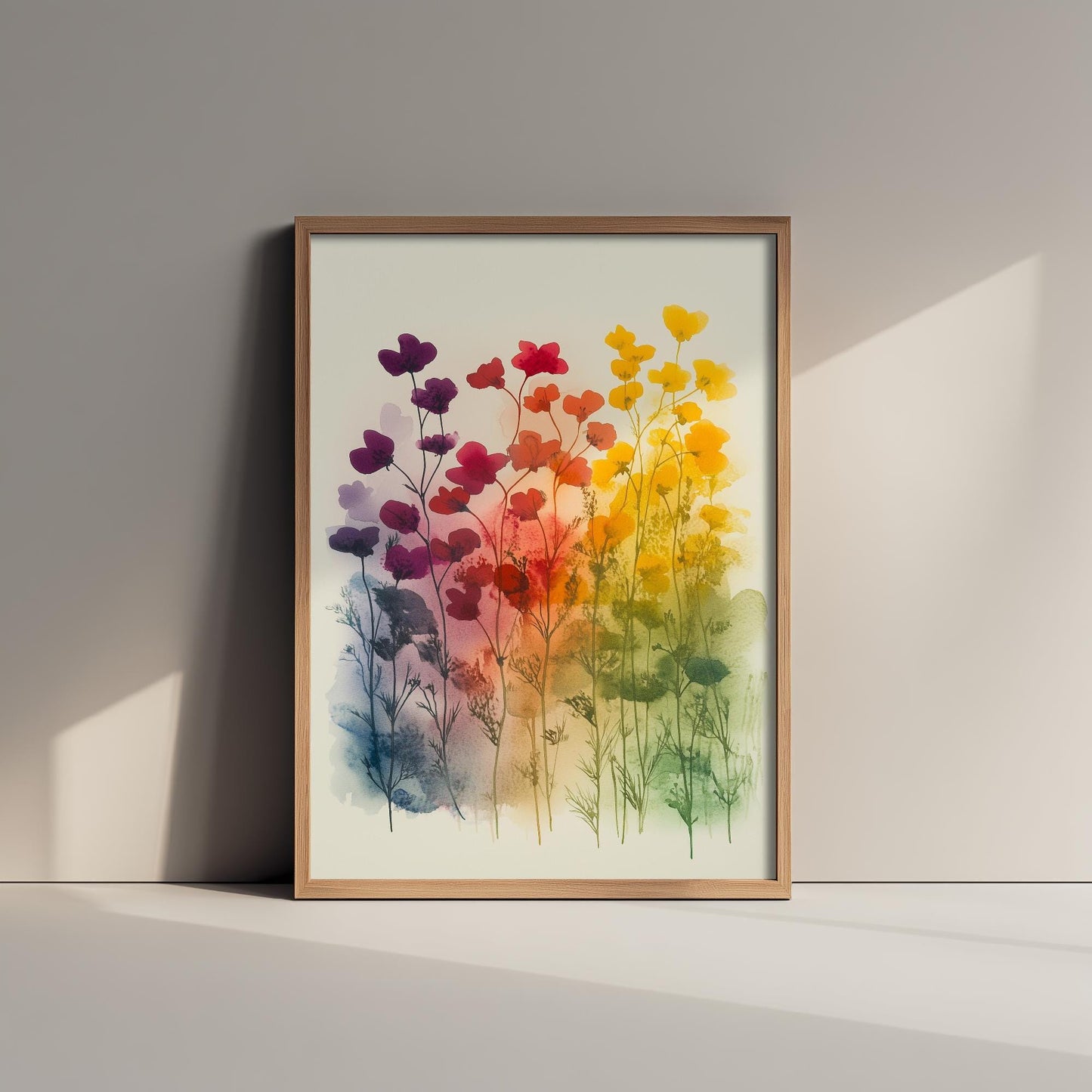 Emotive Watercolour Flower Print V9 - Amsterdam Bloemenmarkt Floral Bouquet Painting - Photo Poster Wall Art Gift Fauna Wildflower 2/3