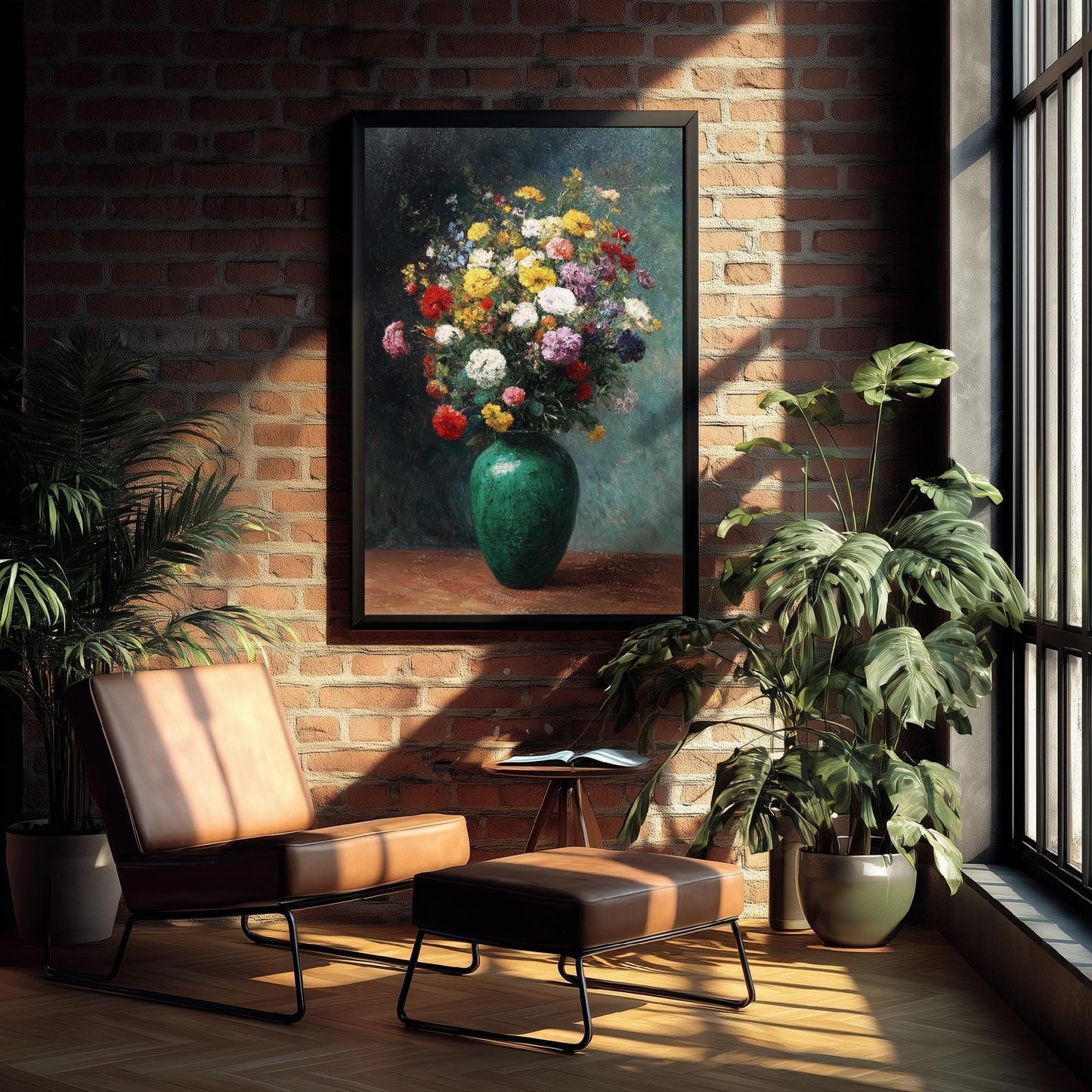 Peony Oil Painting Print | Vintage Still Life Poster | Antique Floral Vase Art Print | Old Masters Style Home Decor V2 2/3