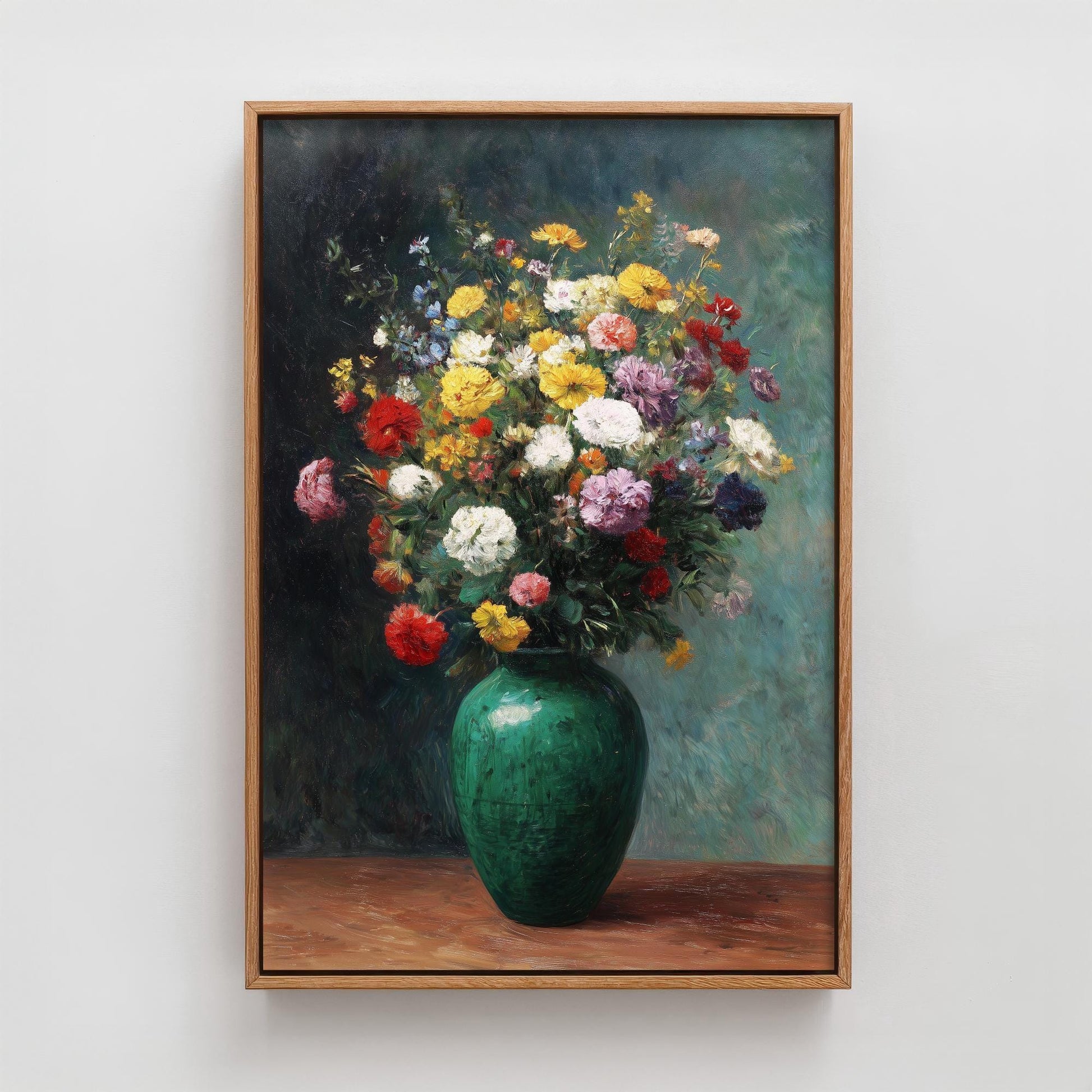 Peony Oil Painting Print | Vintage Still Life Poster | Antique Floral Vase Art Print | Old Masters Style Home Decor V2 2/3