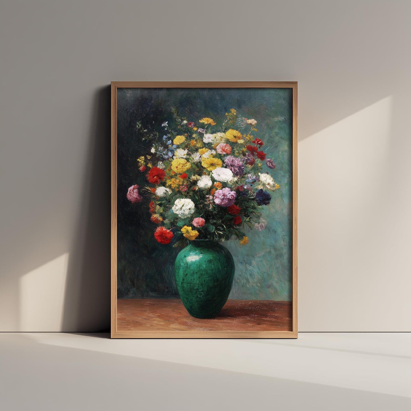 Peony Oil Painting Print | Vintage Still Life Poster | Antique Floral Vase Art Print | Old Masters Style Home Decor V2 2/3