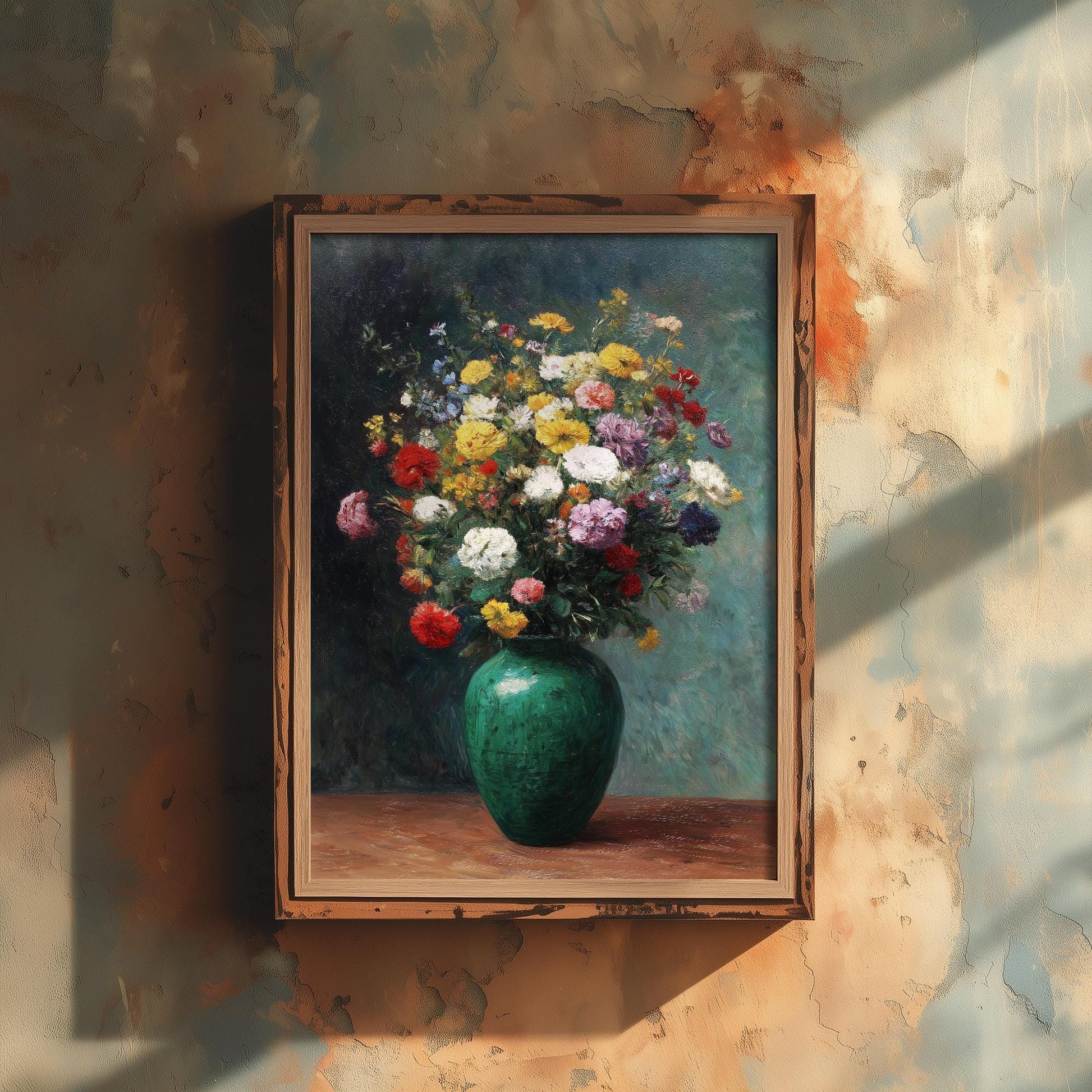 Peony Oil Painting Print | Vintage Still Life Poster | Antique Floral Vase Art Print | Old Masters Style Home Decor V2 2/3