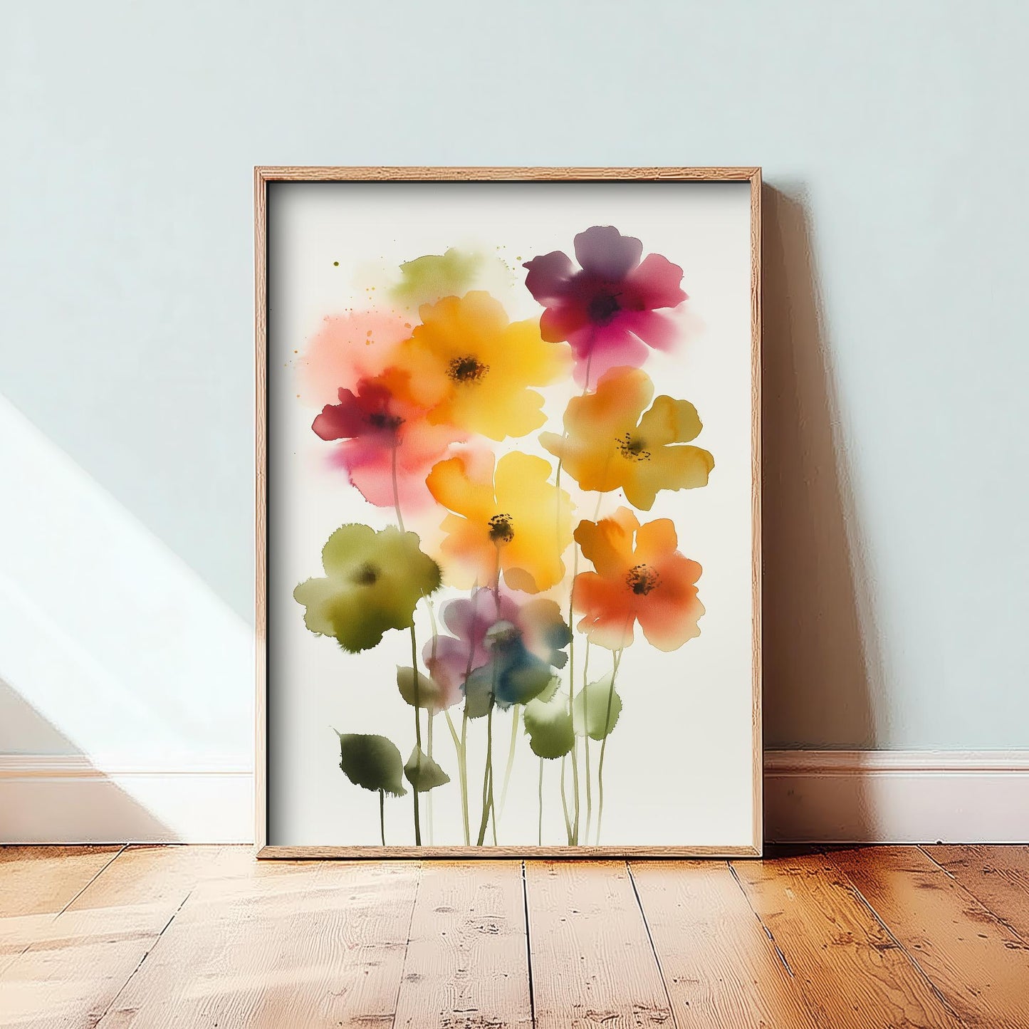 Emotive Watercolour Flower Print V12 - Medellín Colombia Flower Festival Floral Painting - Photo Poster Wall Art Gift Fauna Wildflower 3/3