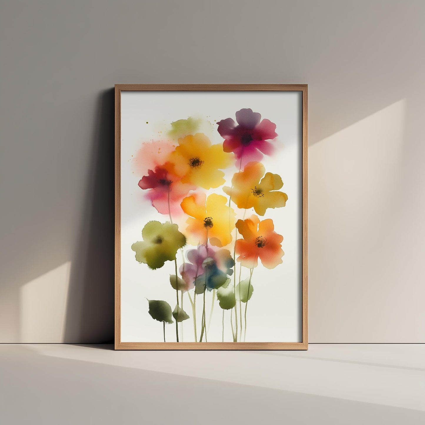 Emotive Watercolour Flower Print V12 - Medellín Colombia Flower Festival Floral Painting - Photo Poster Wall Art Gift Fauna Wildflower 3/3