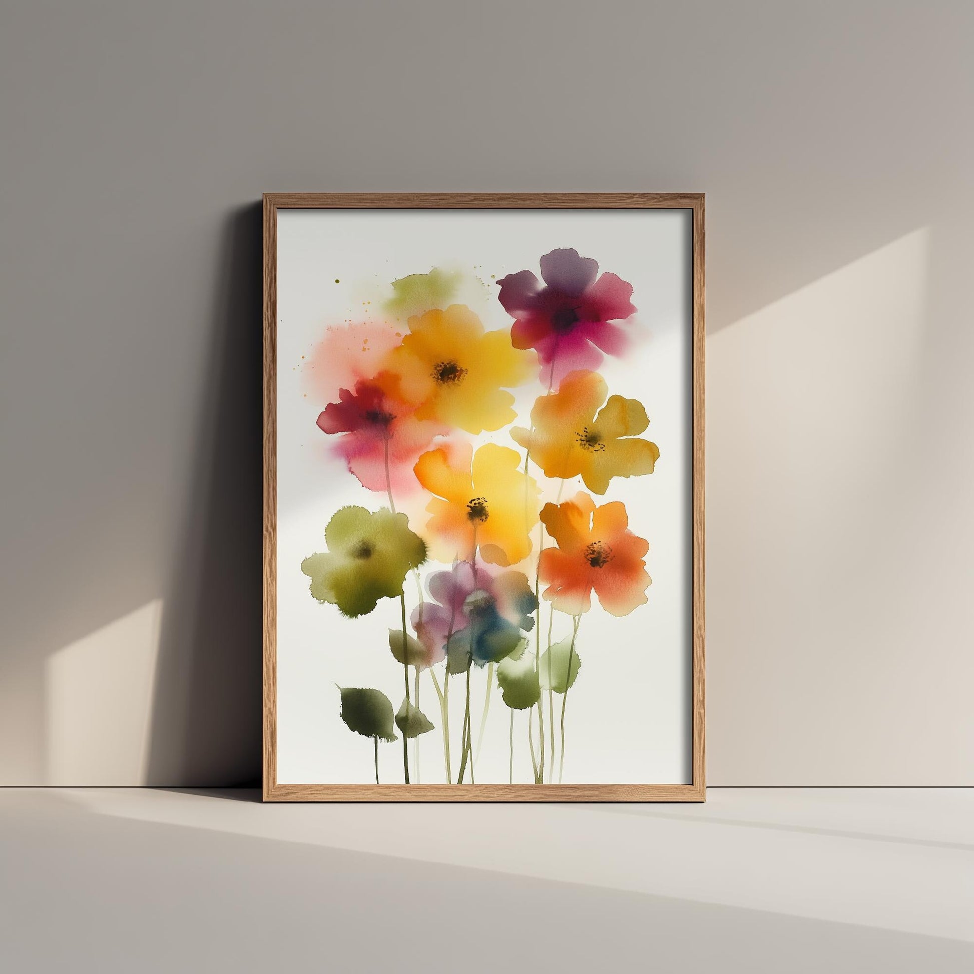 Emotive Watercolour Flower Print V12 - Medellín Colombia Flower Festival Floral Painting - Photo Poster Wall Art Gift Fauna Wildflower 3/3