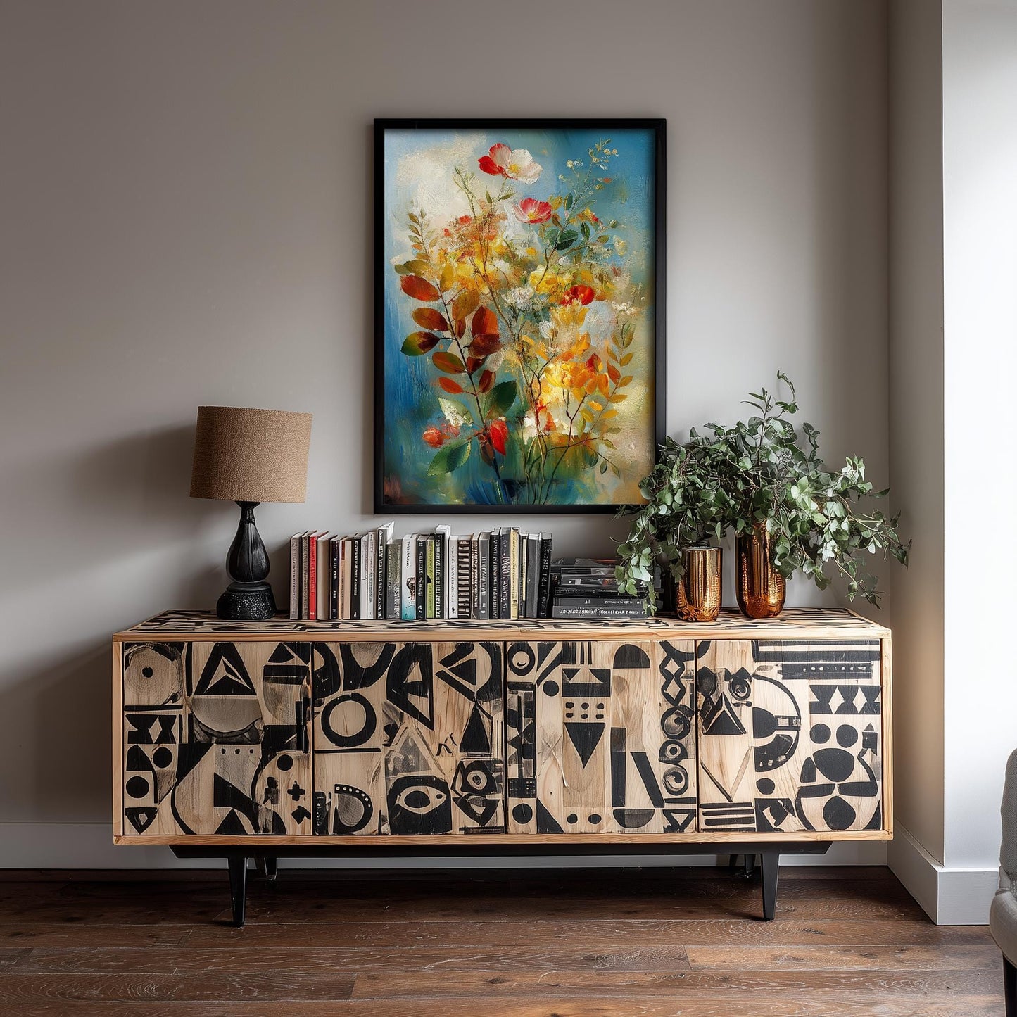 Dreamy Photographic Floral Display Art Print | Yellow Wildflower Bouquet Poster | Painterly Botanical Painting Wall Decor 2/3