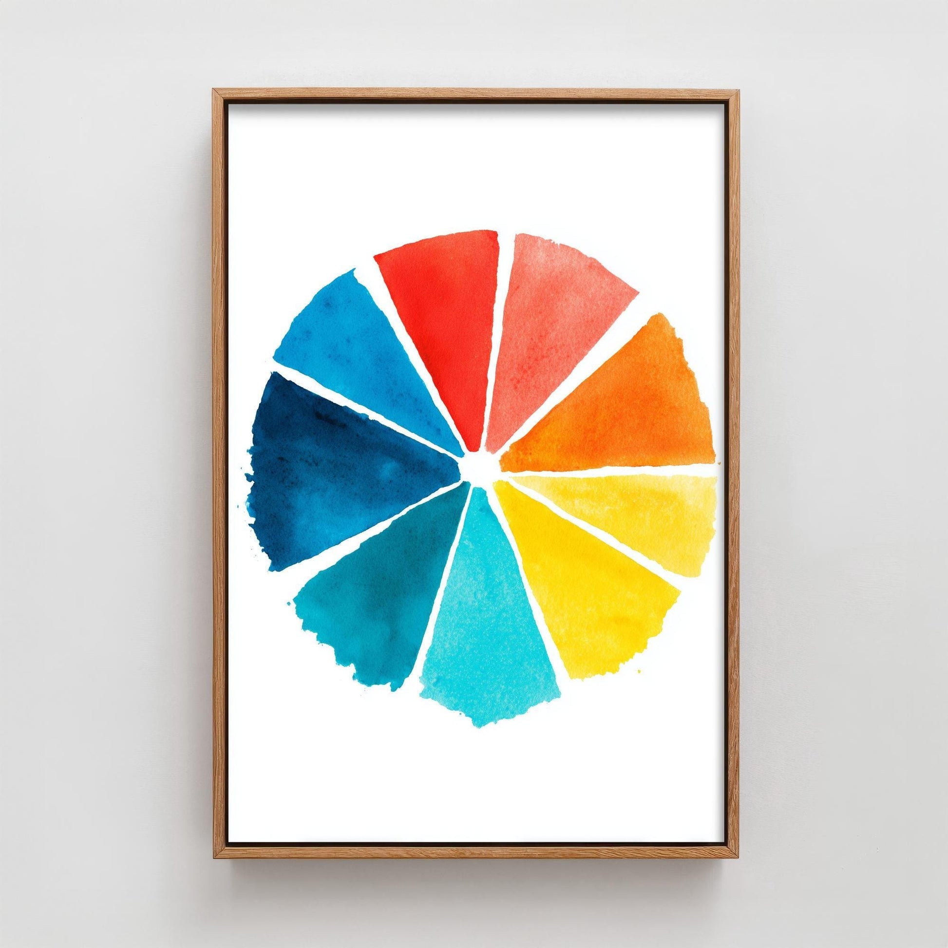 Pigments on Paper Art Print | Watercolour Colour Wheel Poster | Artist Studio Wall Art | Painting Theory Decor 1/3