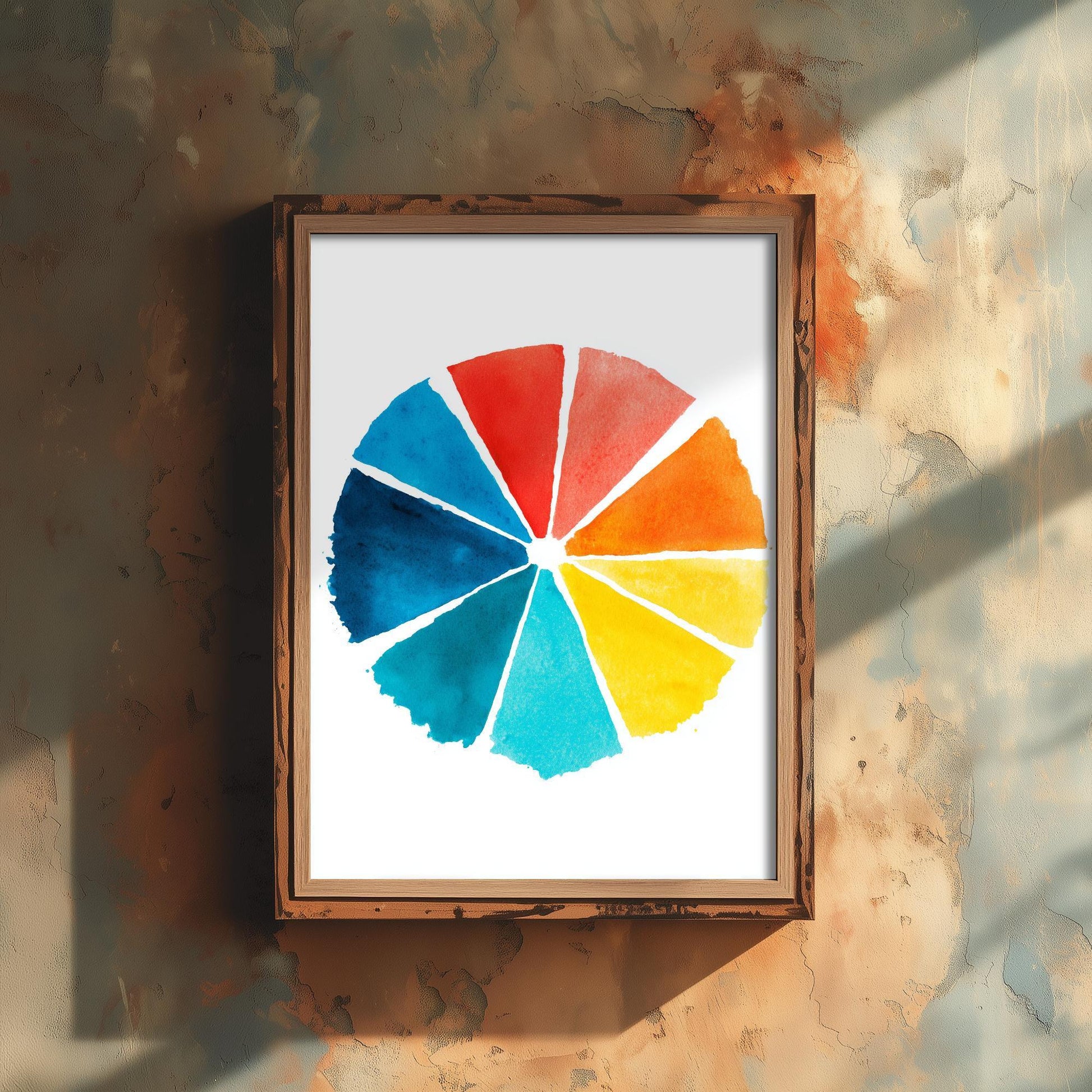 Pigments on Paper Art Print | Watercolour Colour Wheel Poster | Artist Studio Wall Art | Painting Theory Decor 1/3