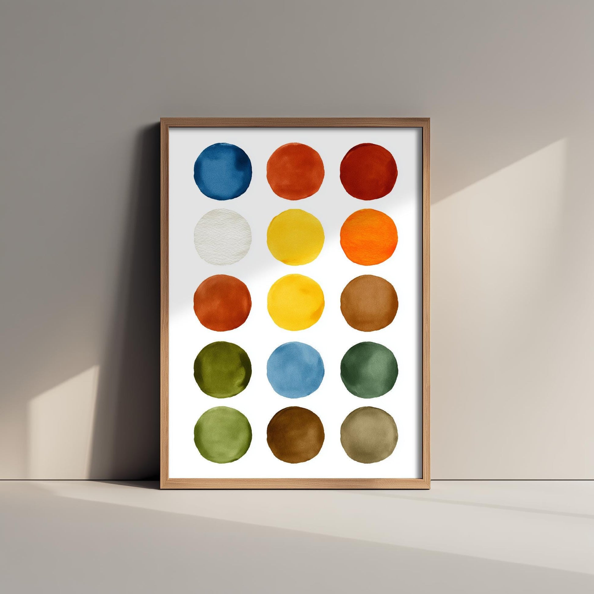 Pigments on Paper Art Print | Watercolour Paint Swatch Poster | Artist Studio Wall Art | Colour Palette Decor 2/3