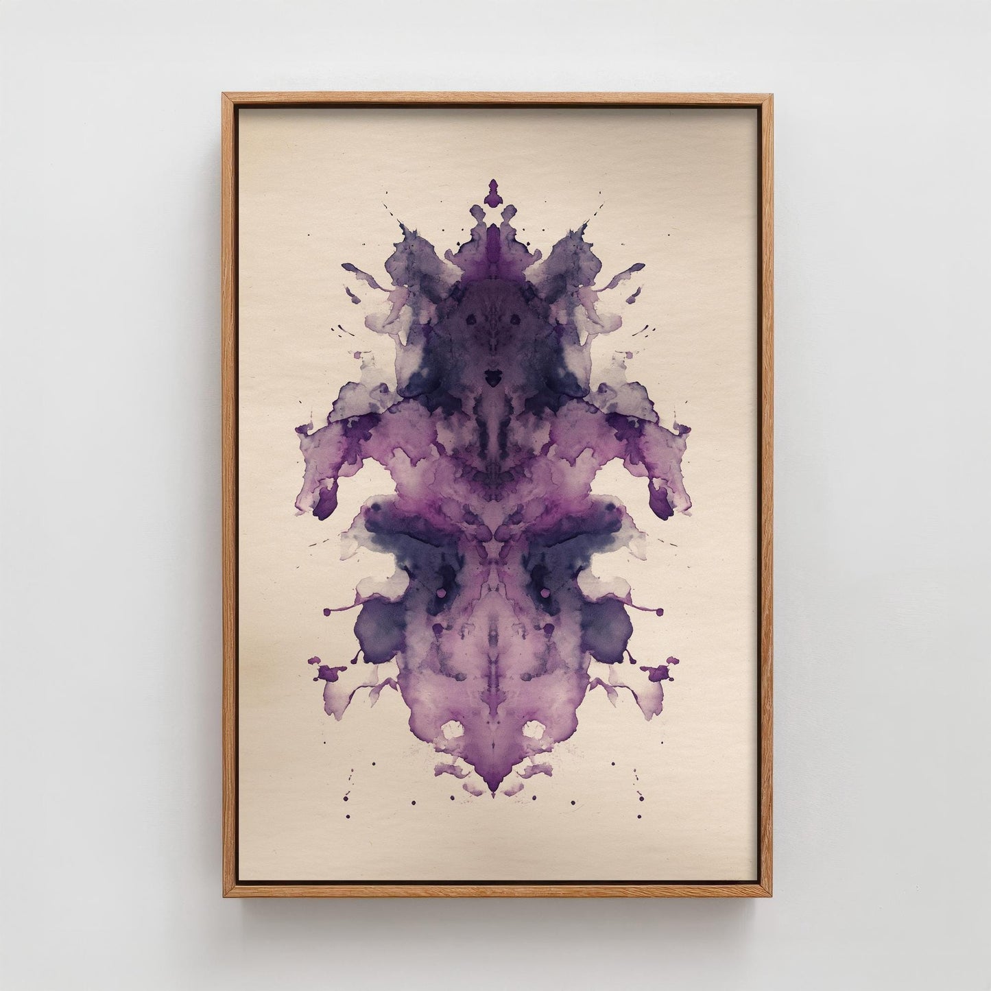 Rorschach Inkblot Print | Purple Violet Ink Blot Art Print | Dark Academia Psychology Painting | Moody Abstract Poster 2/3