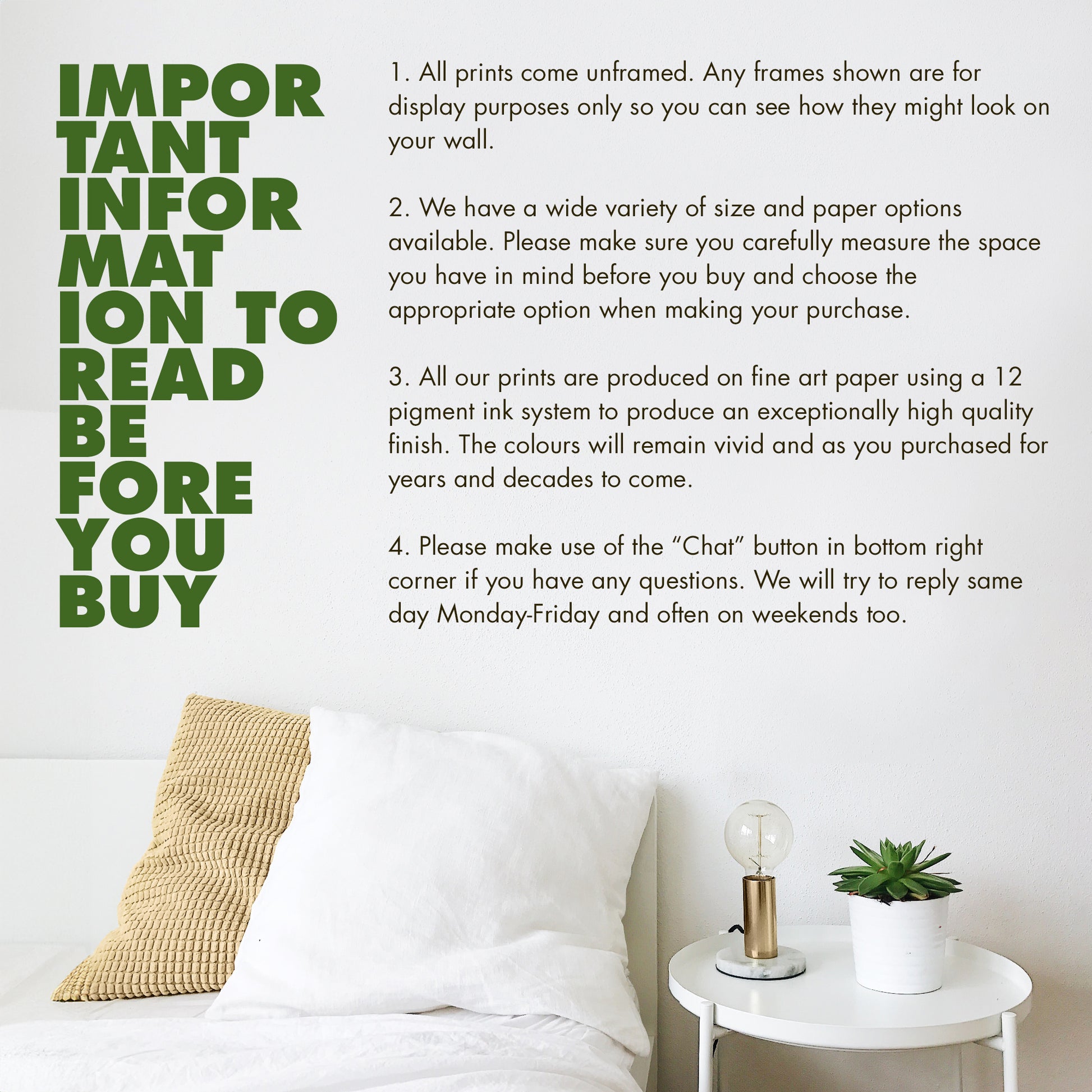 Information before you buy