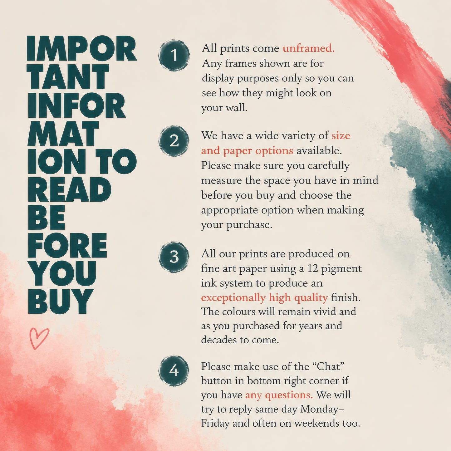 Information before you buy