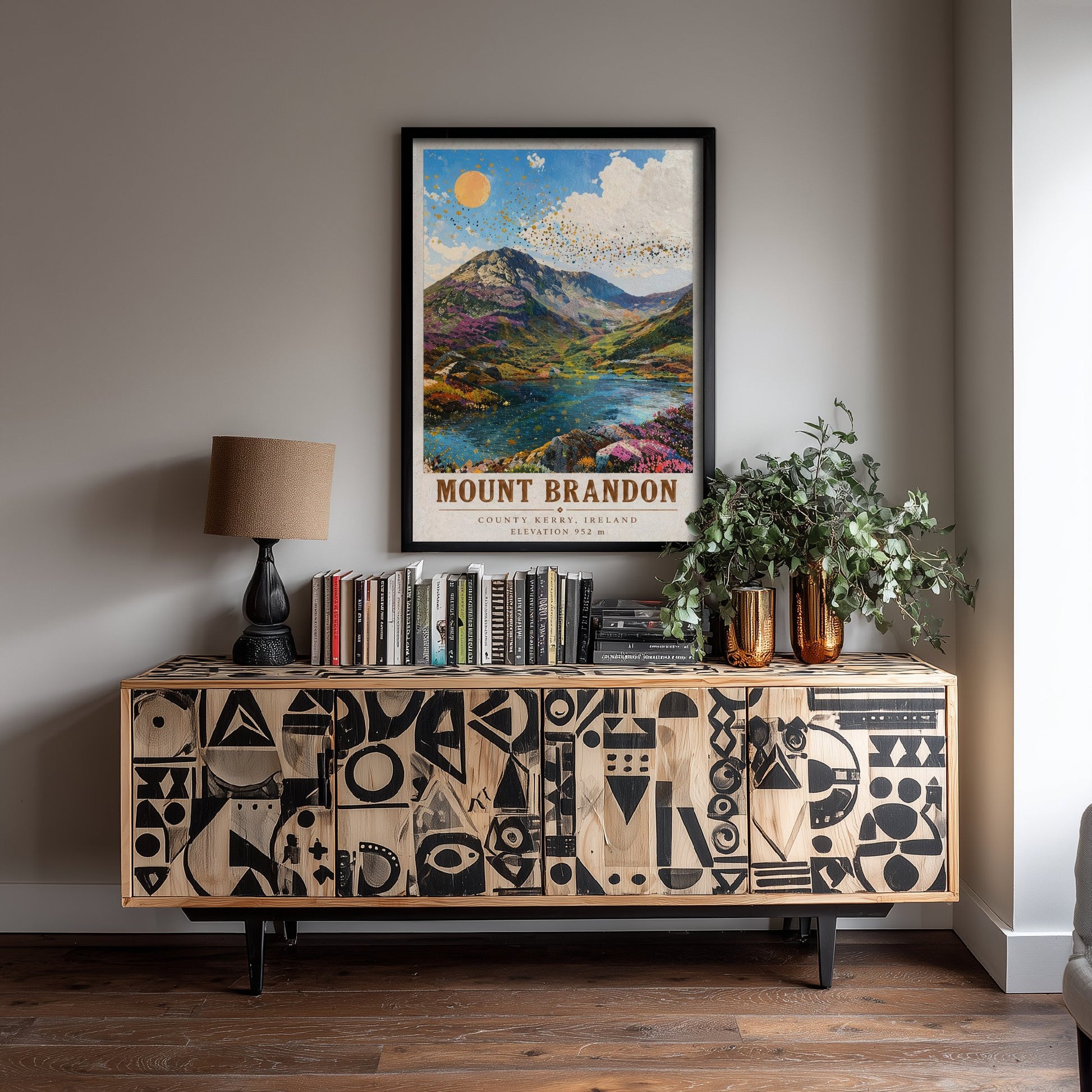 Mount Brandon Travel Poster - County Kerry Ireland Art Print - Vibrant Mountain Painting - Irish Landscape 2/3