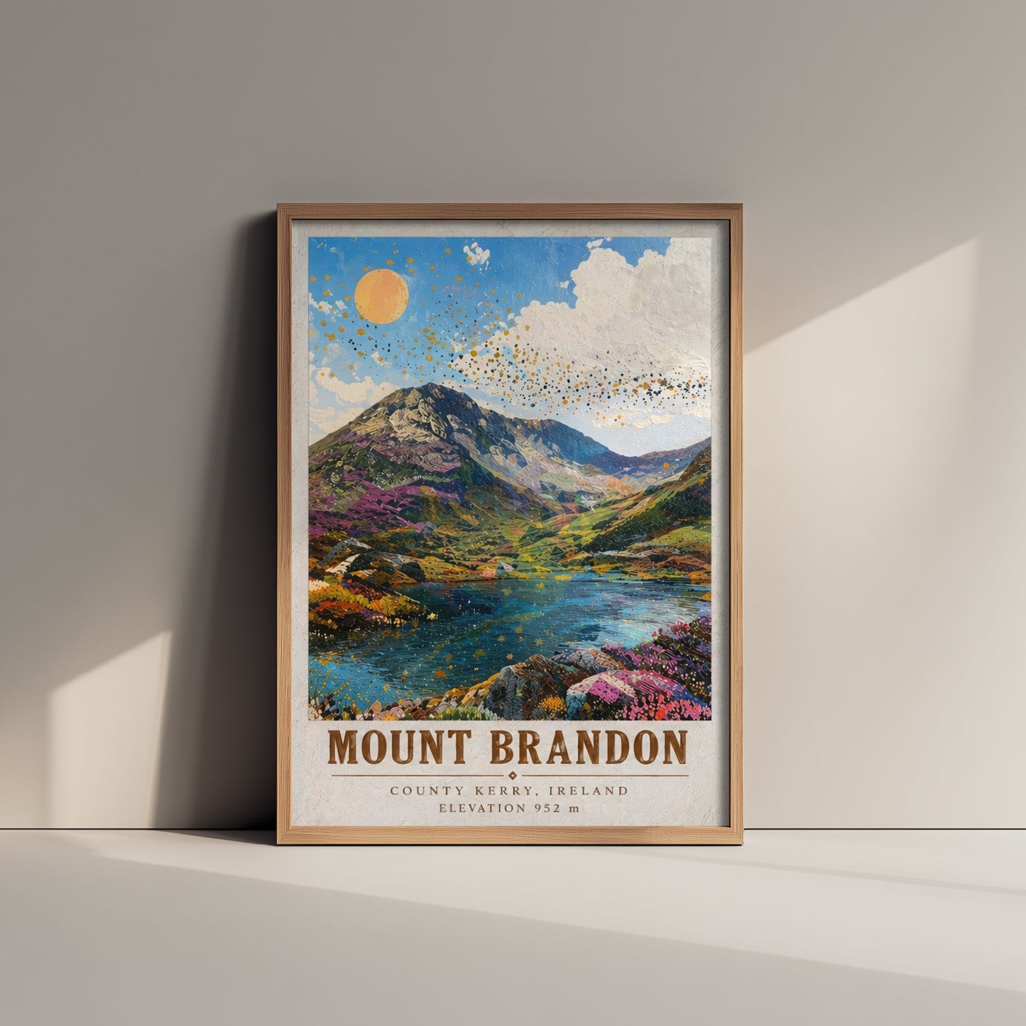 Mount Brandon Travel Poster - County Kerry Ireland Art Print - Vibrant Mountain Painting - Irish Landscape 2/3