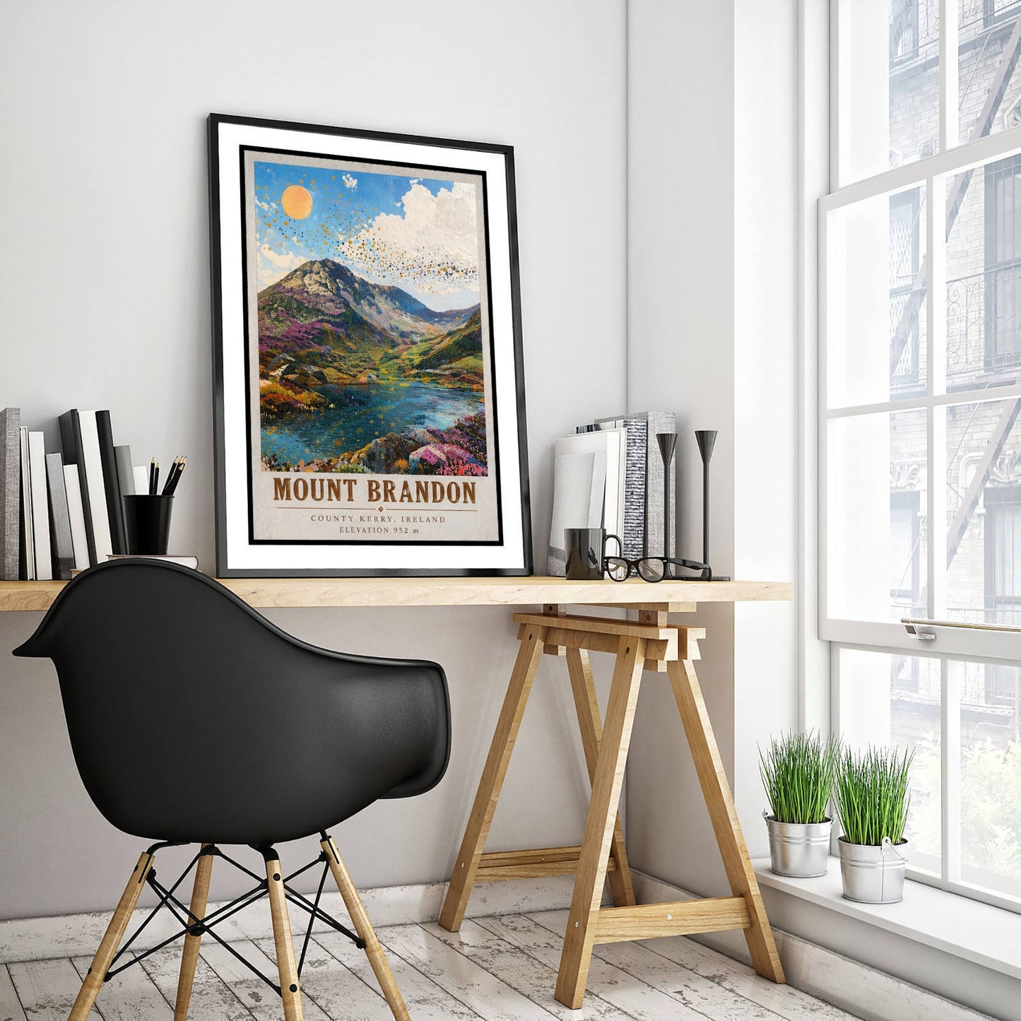 Mount Brandon Travel Poster - County Kerry Ireland Art Print - Vibrant Mountain Painting - Irish Landscape 2/3