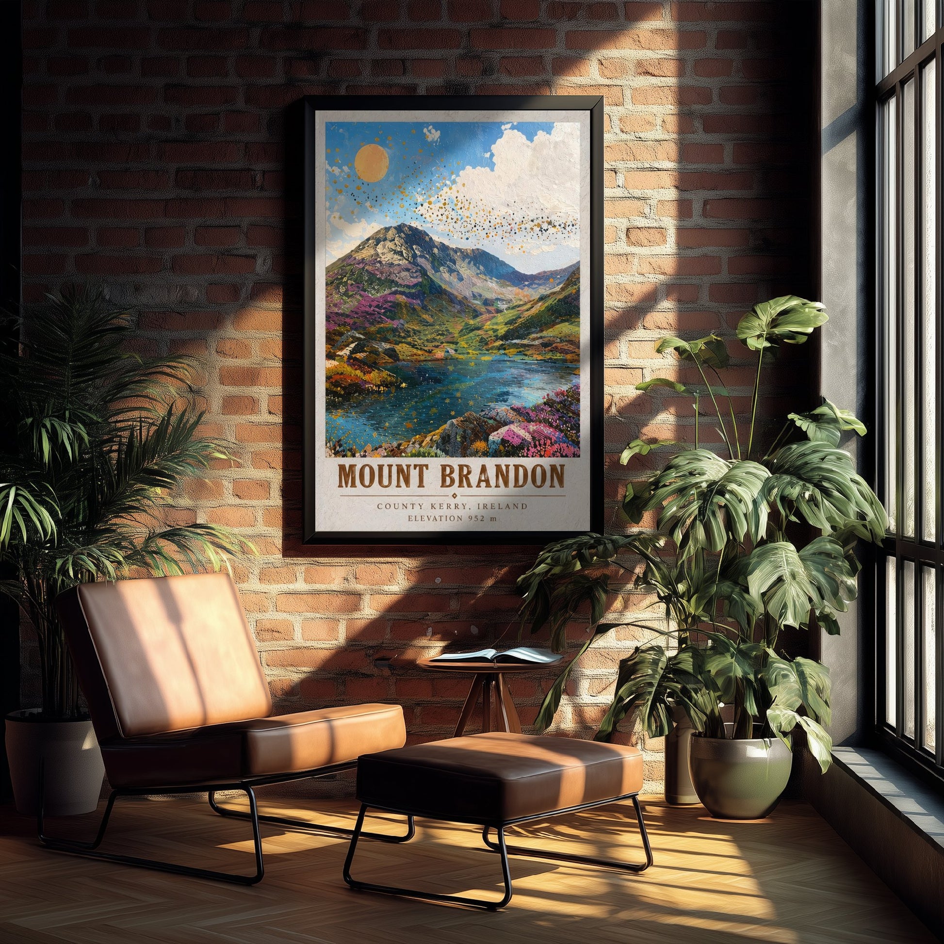 Mount Brandon Travel Poster - County Kerry Ireland Art Print - Vibrant Mountain Painting - Irish Landscape 2/3