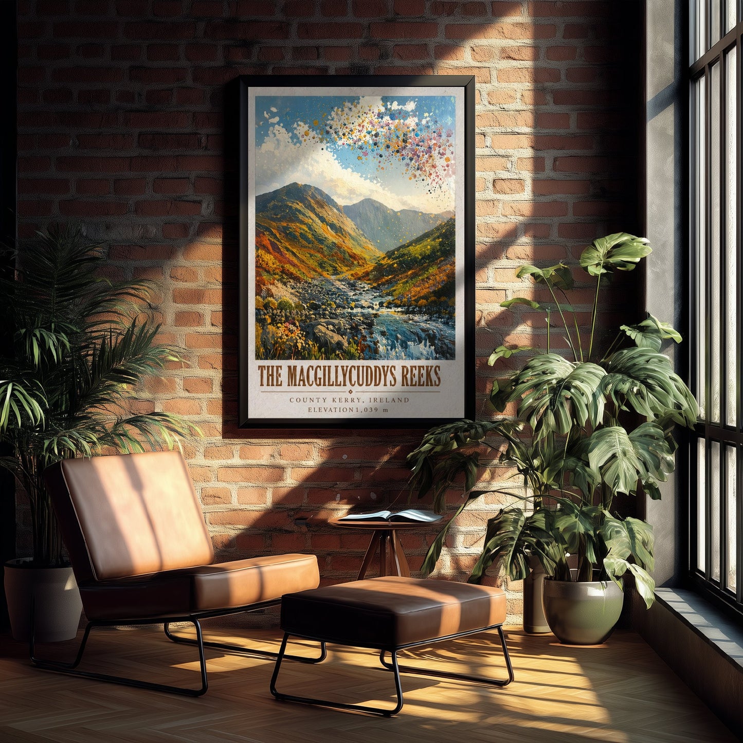 MacGillycuddys Reeks Travel Poster - County Kerry Ireland Art Print - Mountain Painting - Irish Landscape 3/3